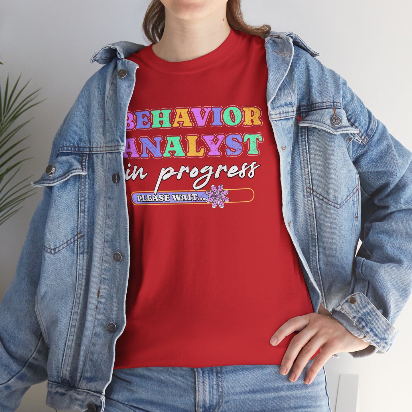 Behavior Analyst in Progress T-Shirt — Pastel Rainbow ABA Therapist Tee