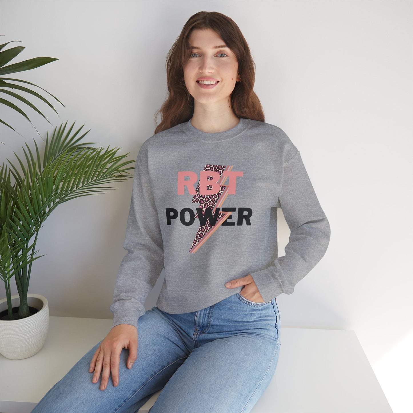 RBT Power Crewneck Sweatshirt – Retro Lightning Graphic