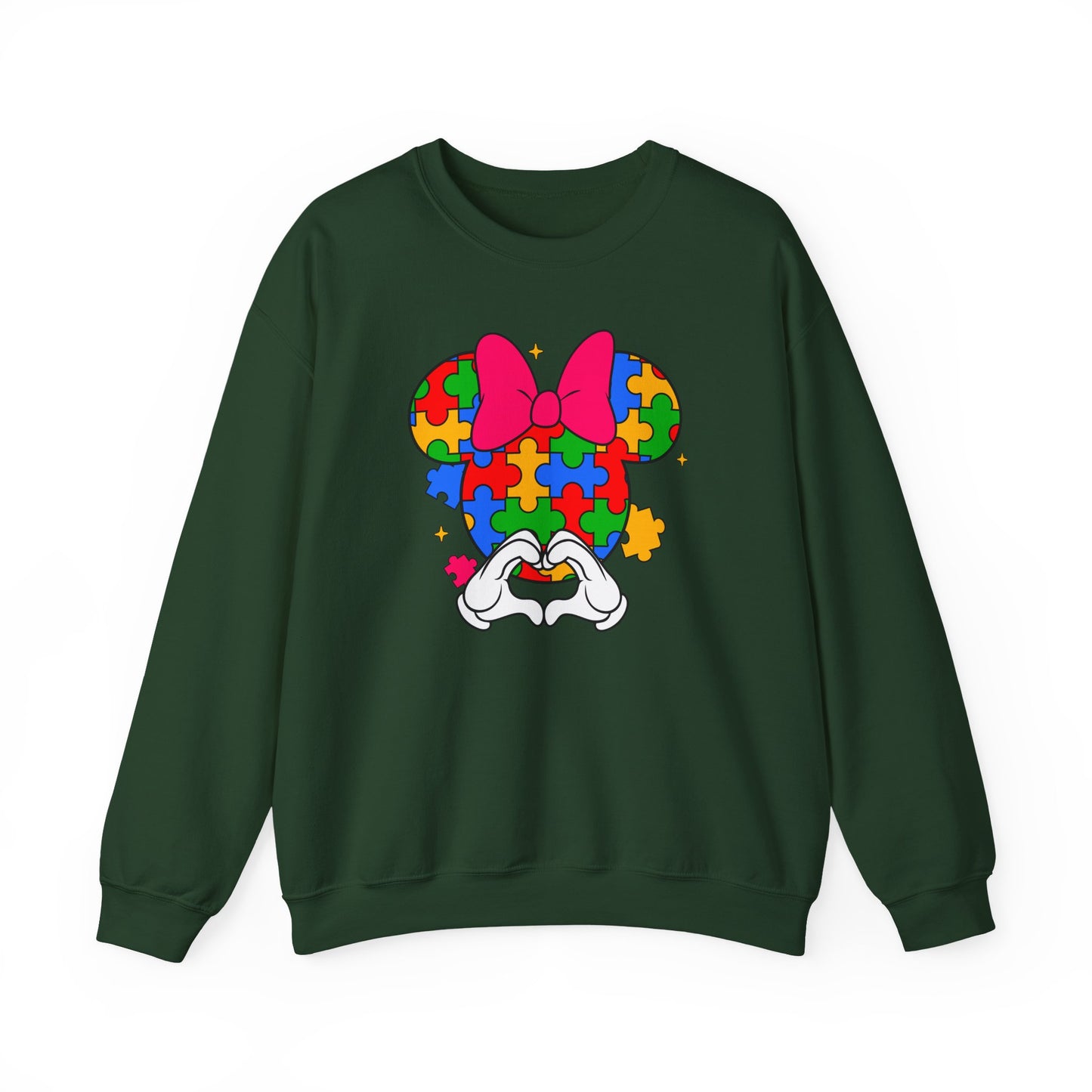 Autism Puzzle Minnie Crewneck Sweatshirt