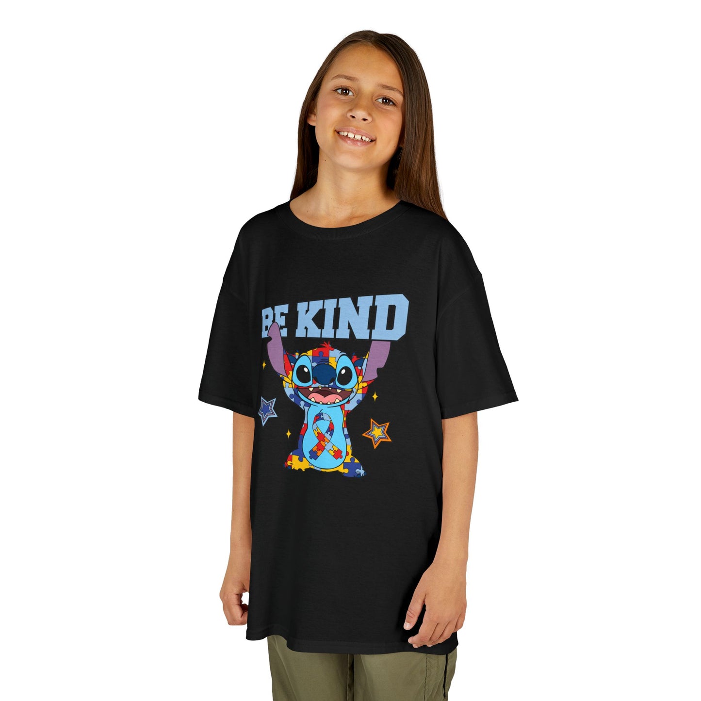 Kids Tee — Cute 'Be Kind' Cartoon Alien Graphic Shirt