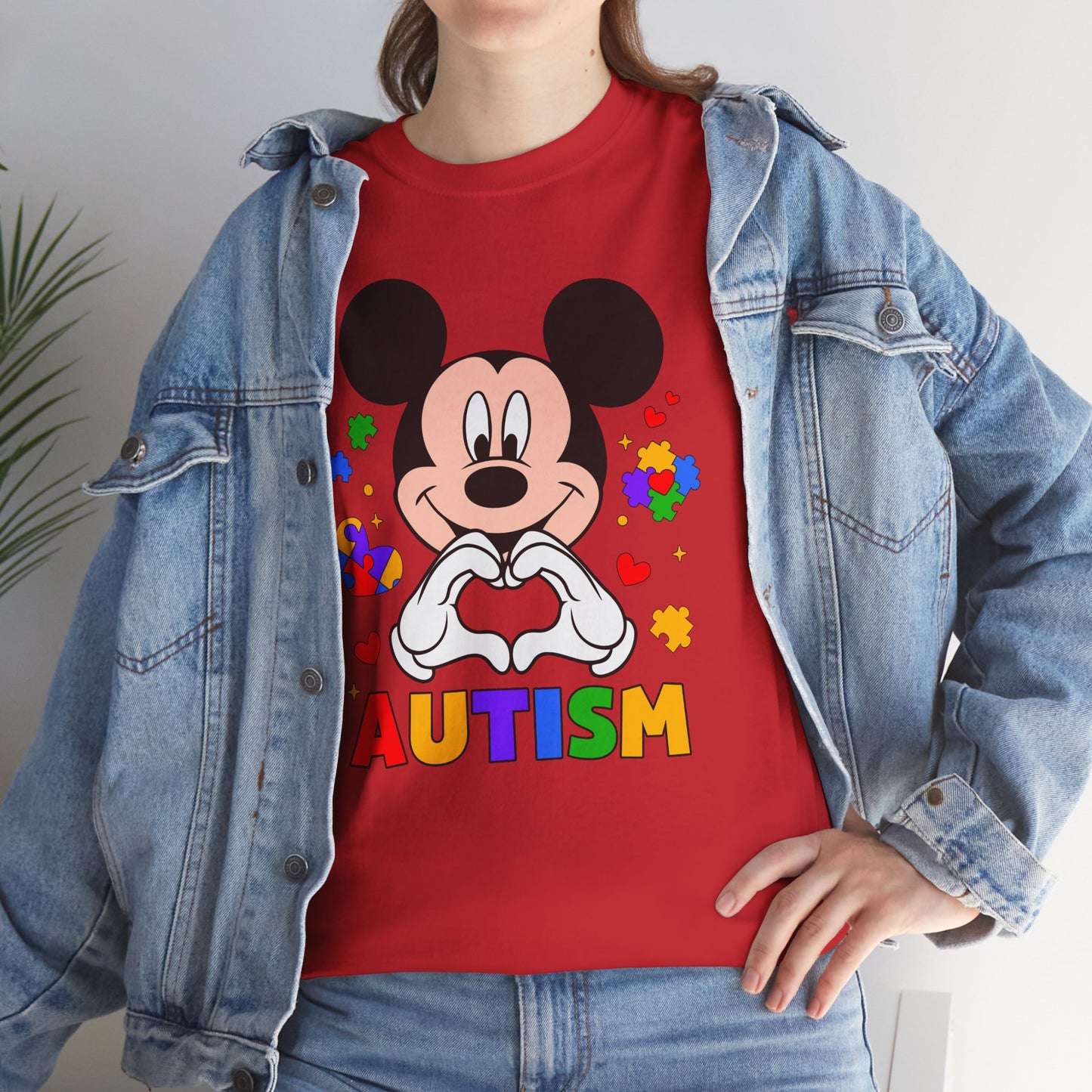 Autism Awareness T-Shirt — Colorful Puzzle Heart Design