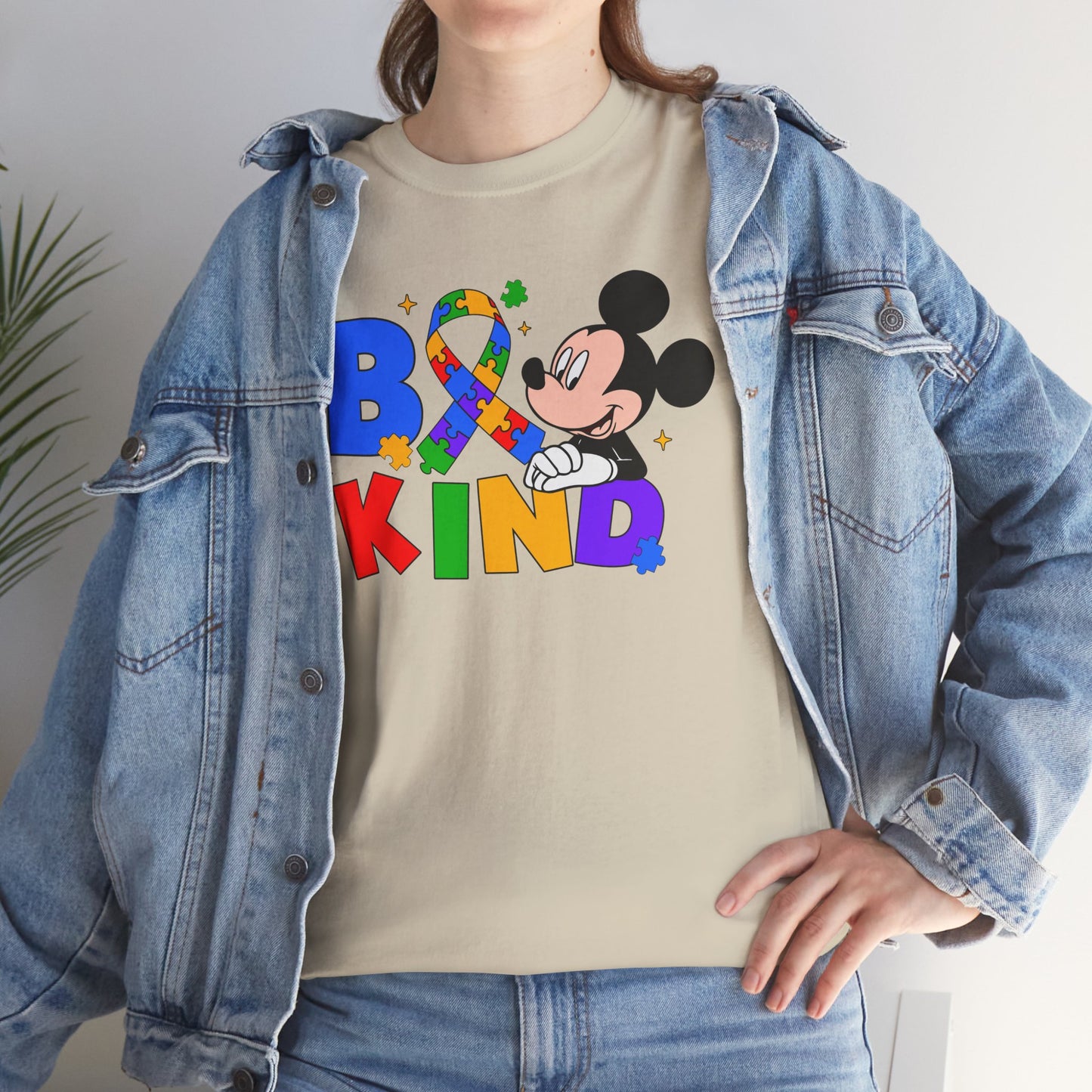 Be Kind Kids T‑Shirt — Colorful Ribbon & Character Graphic