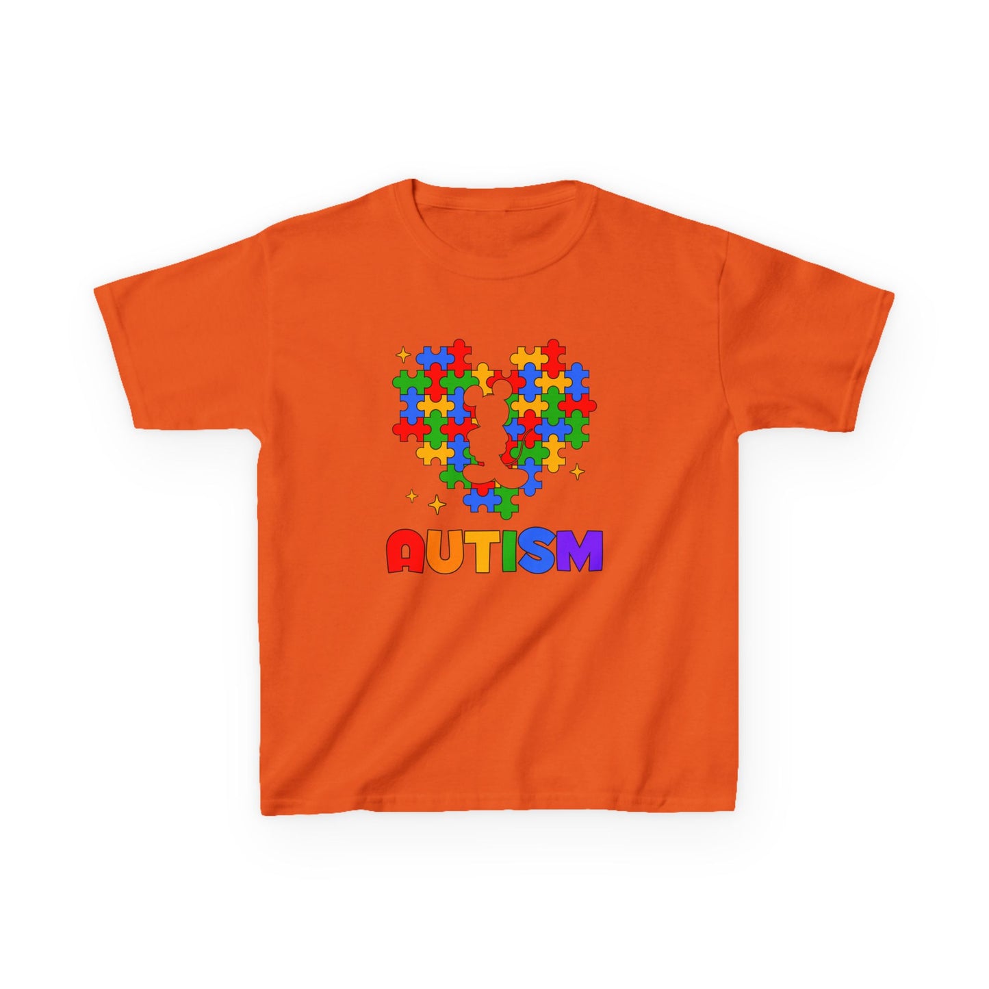 Kids Autism Puzzle-Heart T-Shirt — Colorful Awareness Tee