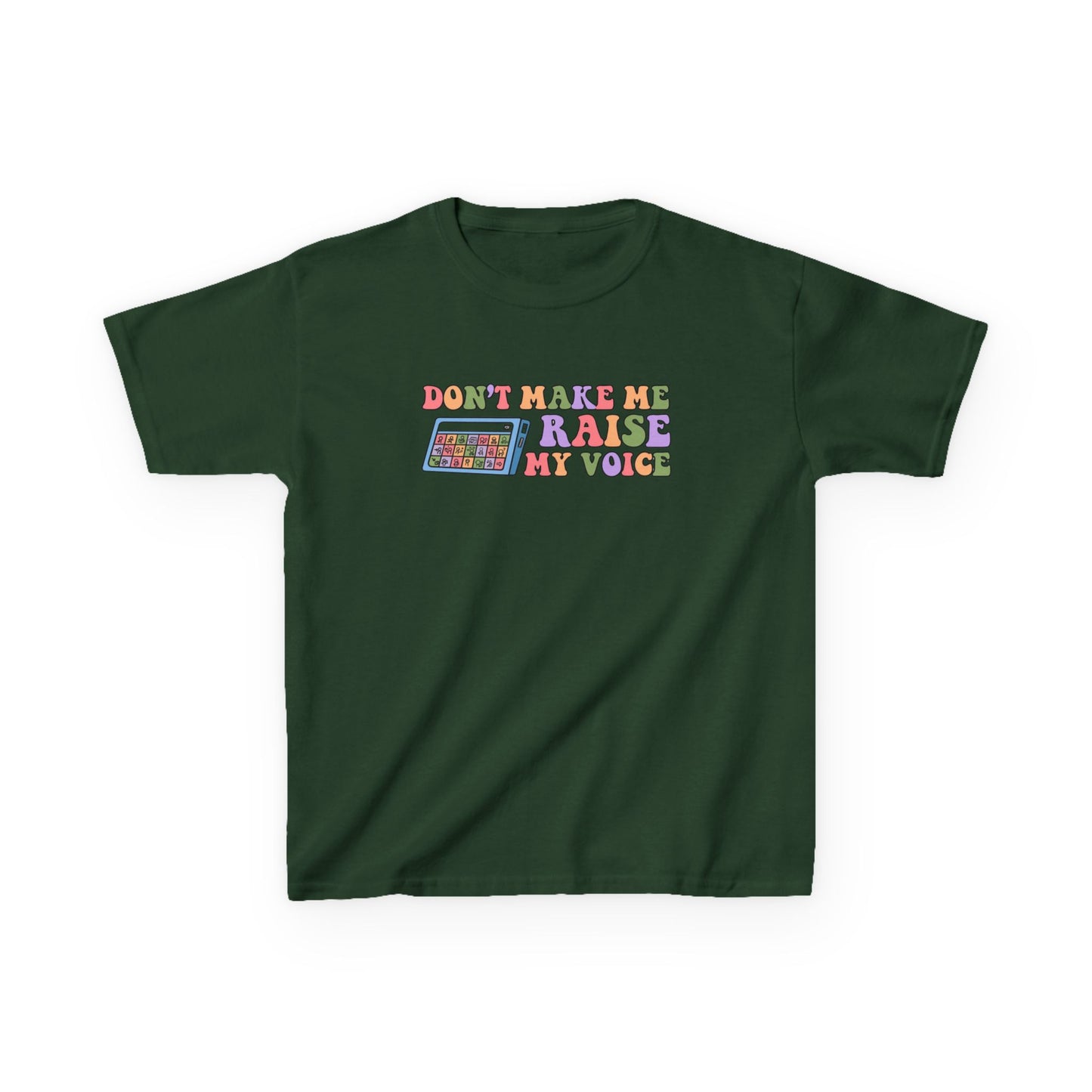 Playful Kids Tee - 'Don't Make Me Raise My Voice' Design
