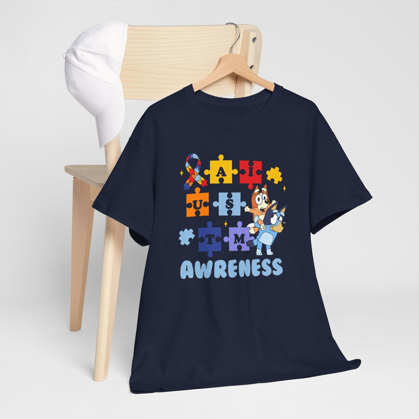 Autism Awareness Puzzle Tee - "I Am Awareness" Support Shirt
