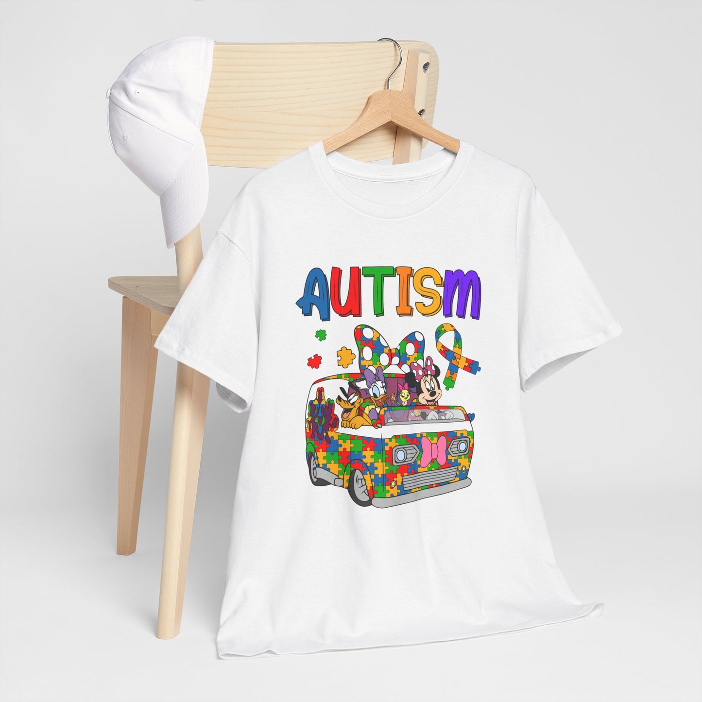 Autism Awareness Puzzle Van T-Shirt — Colorful Support Tee