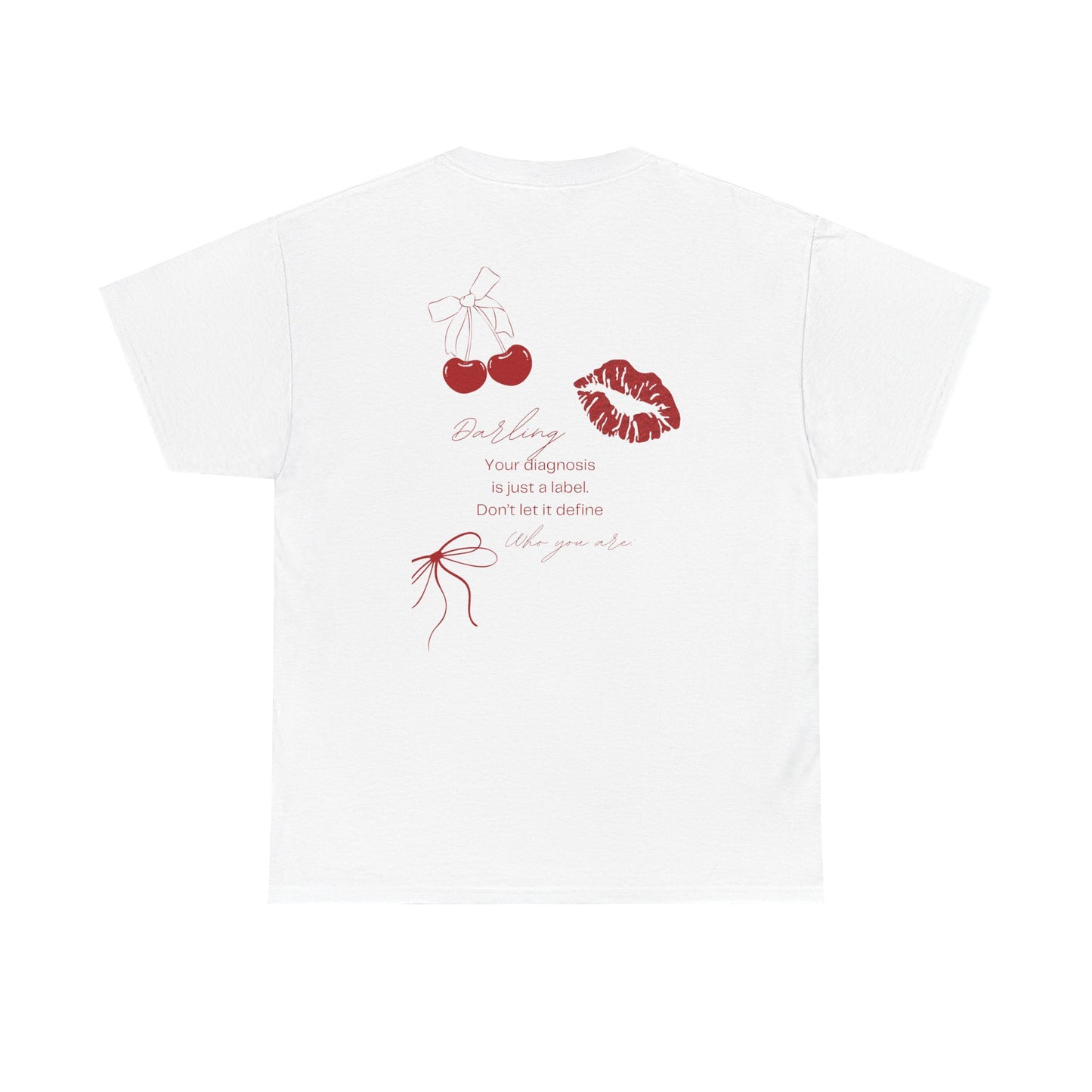 Cherry Kiss Unisex Heavy Cotton Tee - Fun and Flirty Graphic T-Shirt