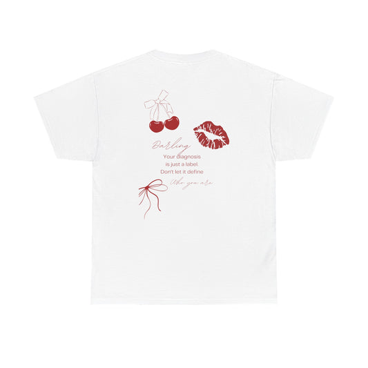 Cherry Kiss Unisex Heavy Cotton Tee - Fun and Flirty Graphic T-Shirt