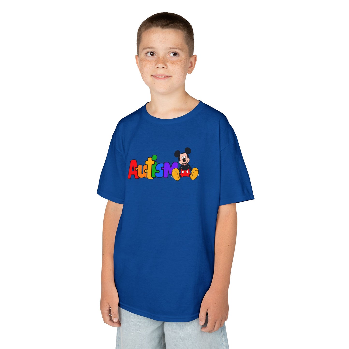 Kids T-Shirt — Colorful 'Autism' Rainbow Design
