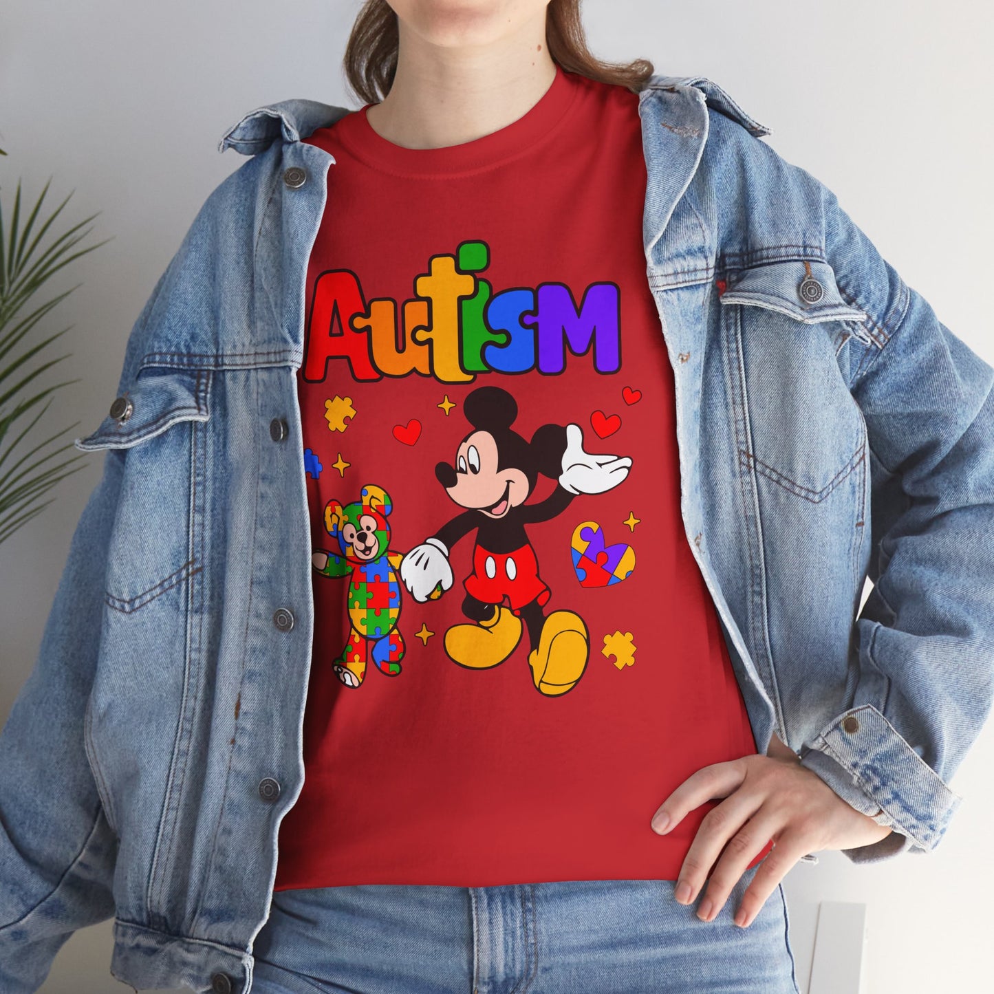 Autism Awareness T-Shirt — Colorful Puzzle Heart Design