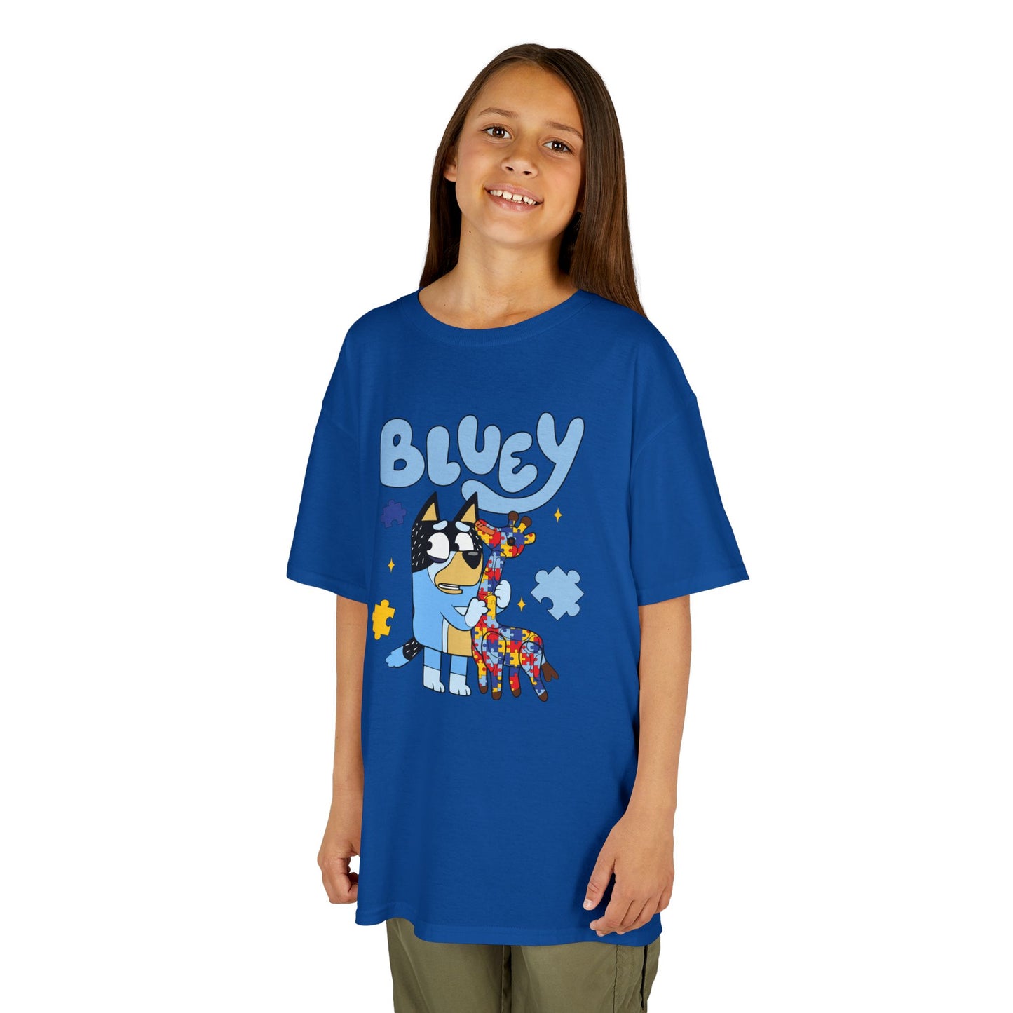 Bluey Kids T-Shirt – Colorful Cartoon Blue Heeler Design
