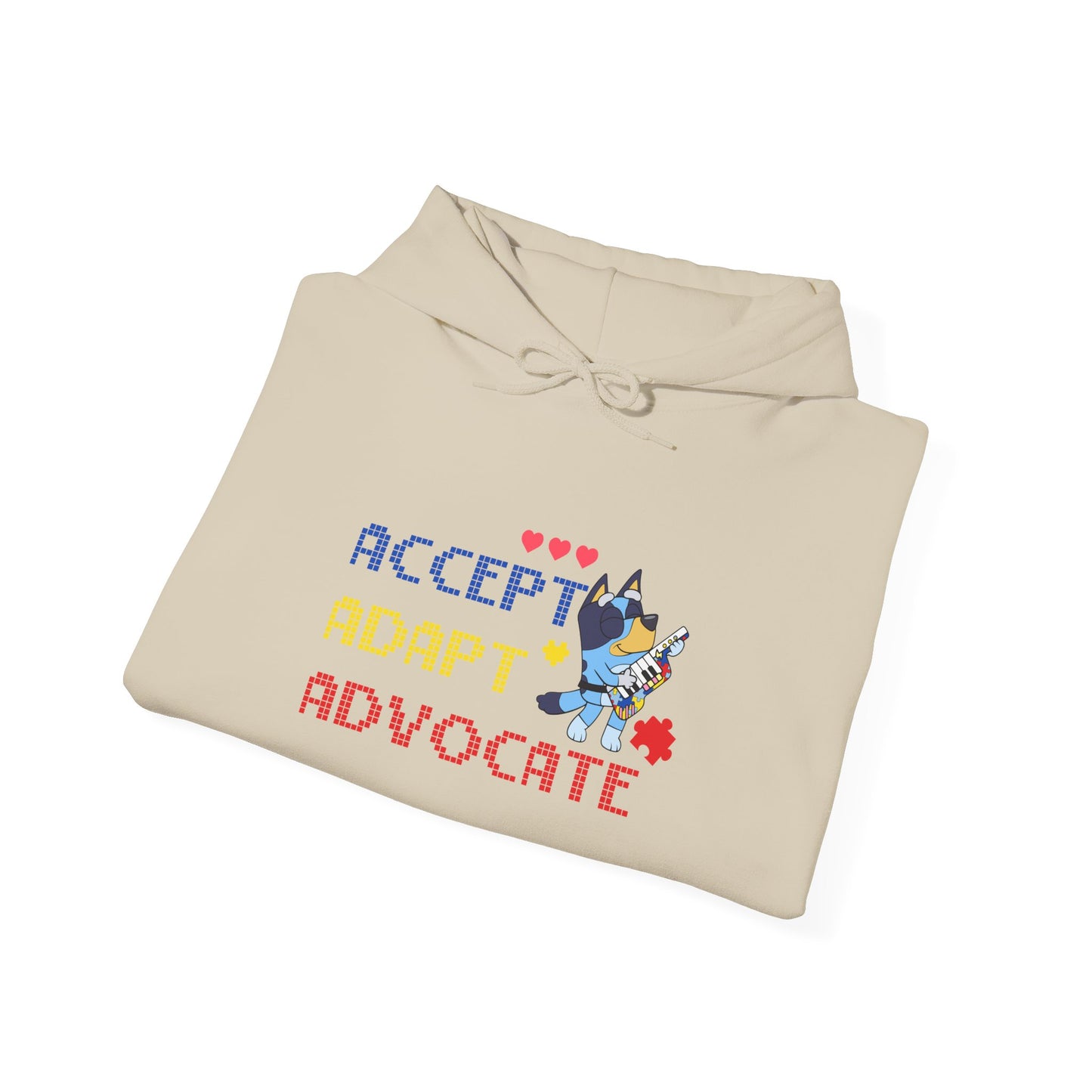 Adopt Advocate Hoodie — "Accept Adapt Advocate" Rescue Dog Paw Print Sweatshirt