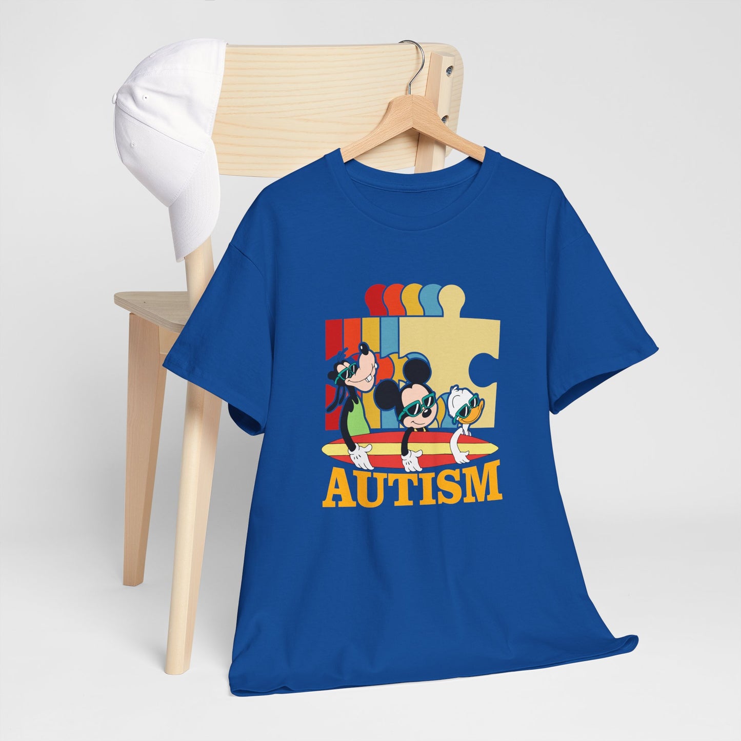 Autism Awareness Tee — Colorful Puzzle & Playful Characters Design