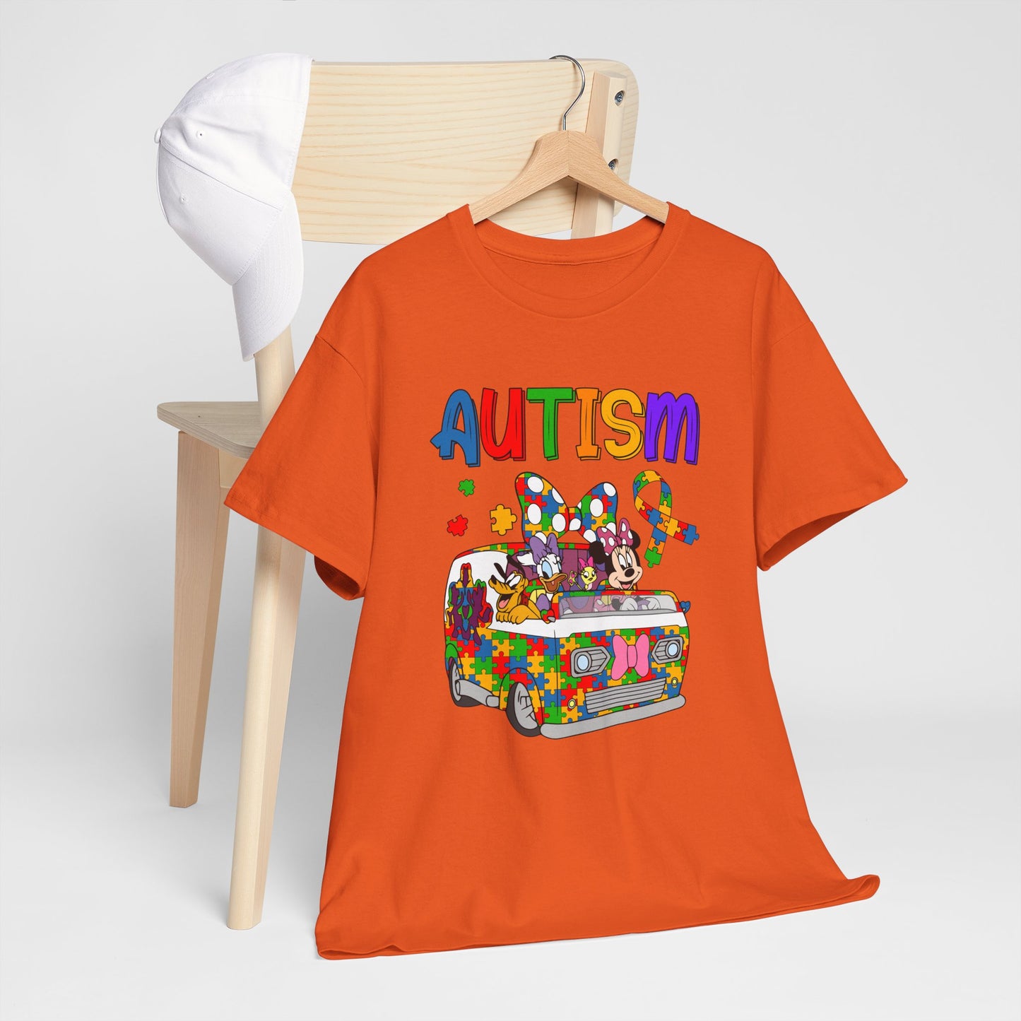 Autism Awareness Puzzle Van T-Shirt — Colorful Support Tee
