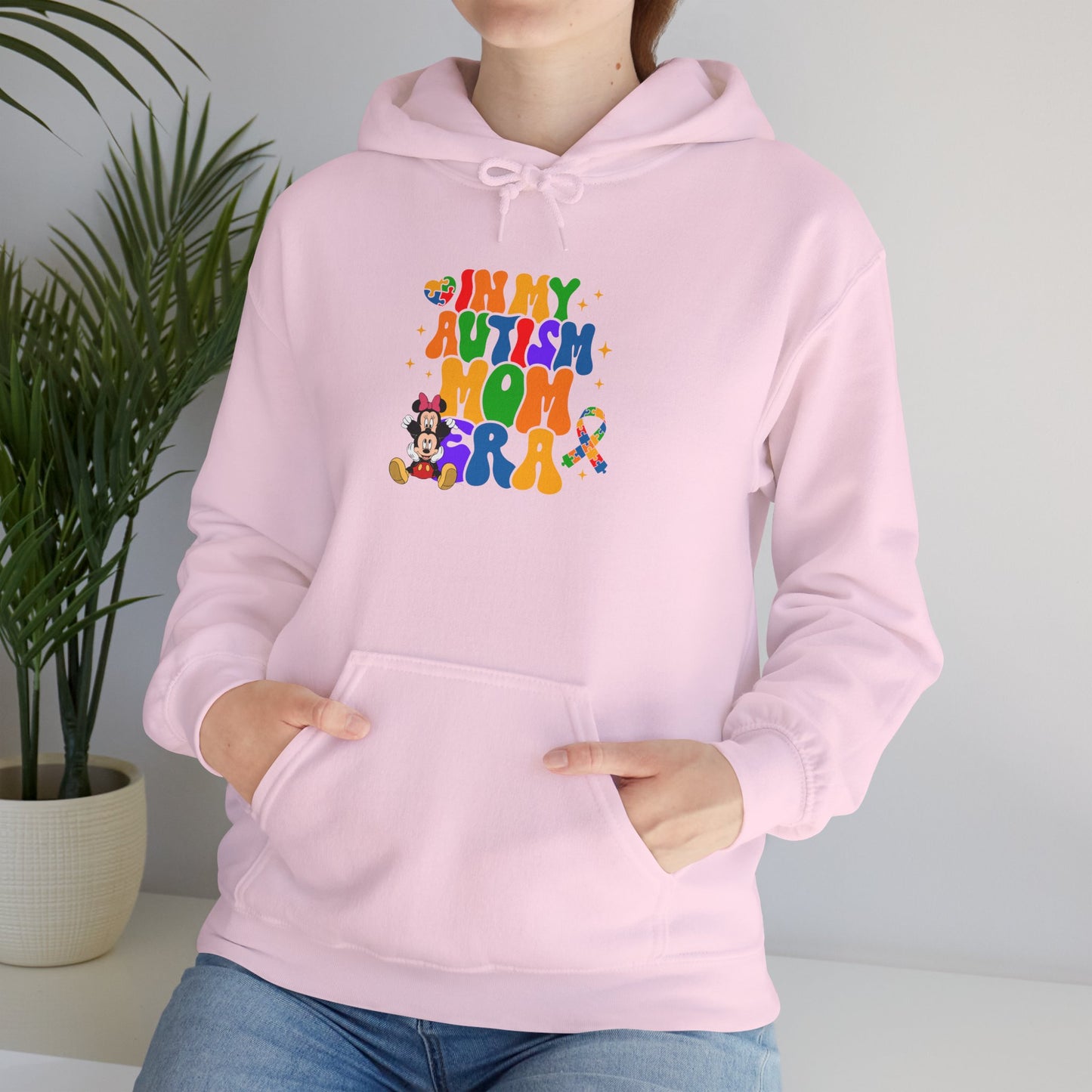 Autism Mom Hoodie — Colorful Puzzle Heart Design (Autism Awareness)