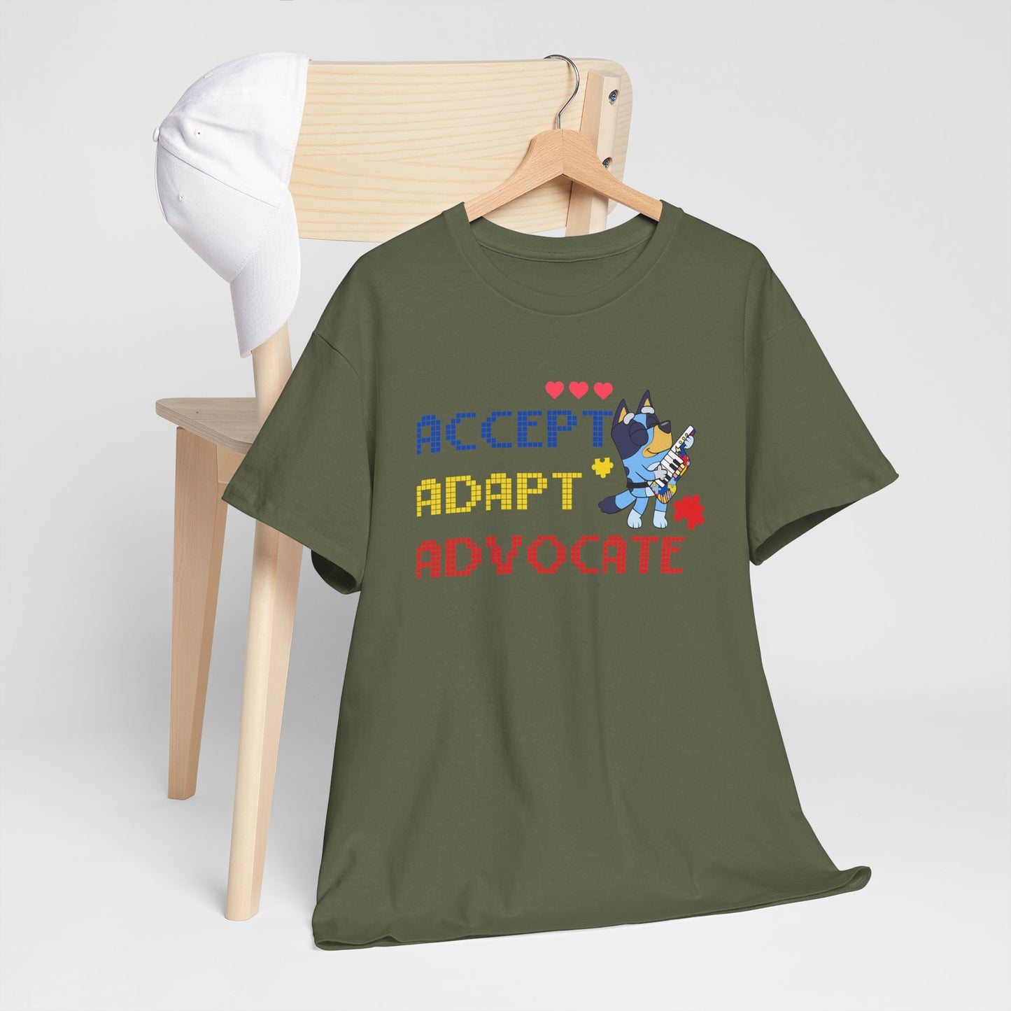 Accept Adapt Advocate Tee — Support & Advocacy Graphic T‑Shirt