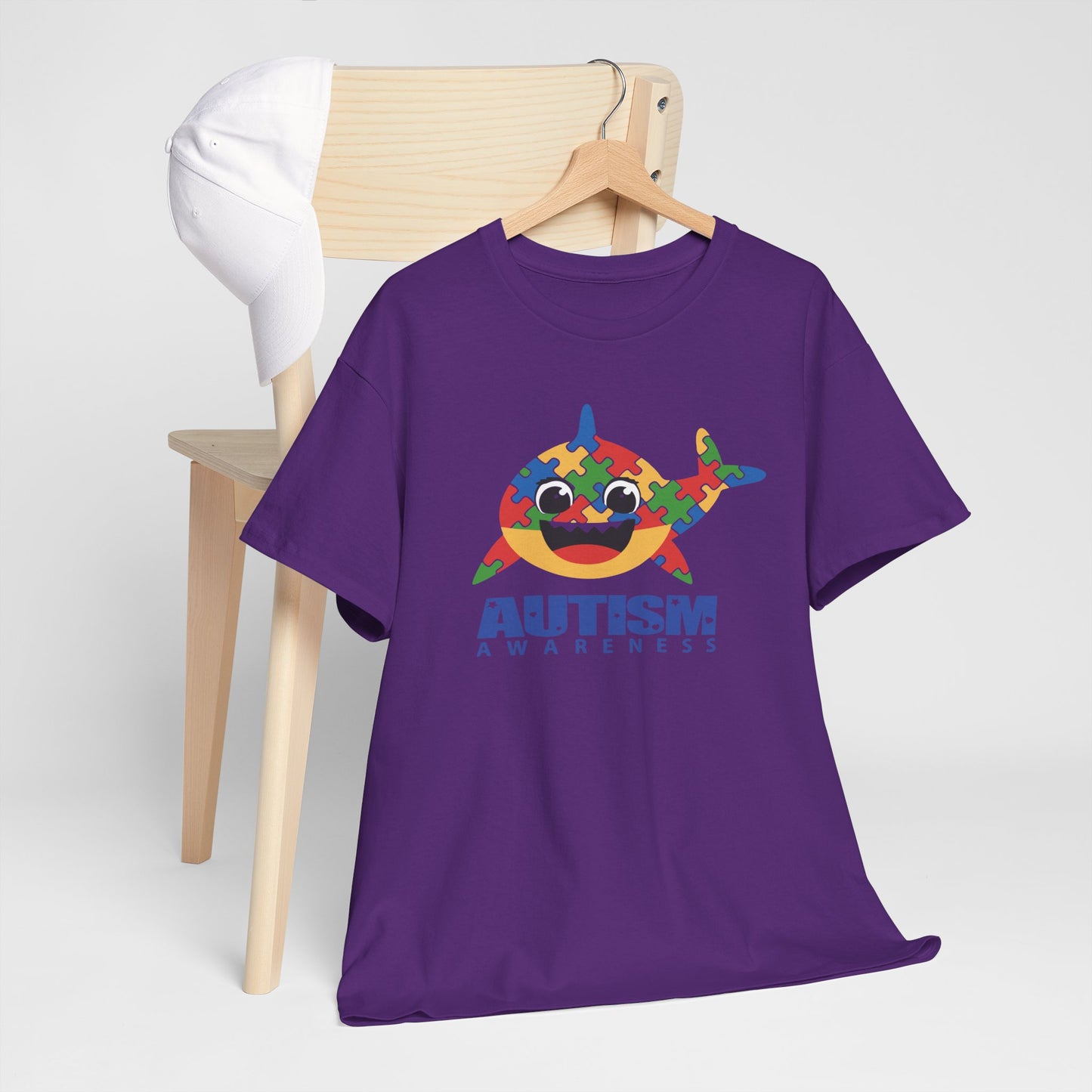 T-Shirt Baby Shark Autism Awareness Unisex Heavy Cotton Tee