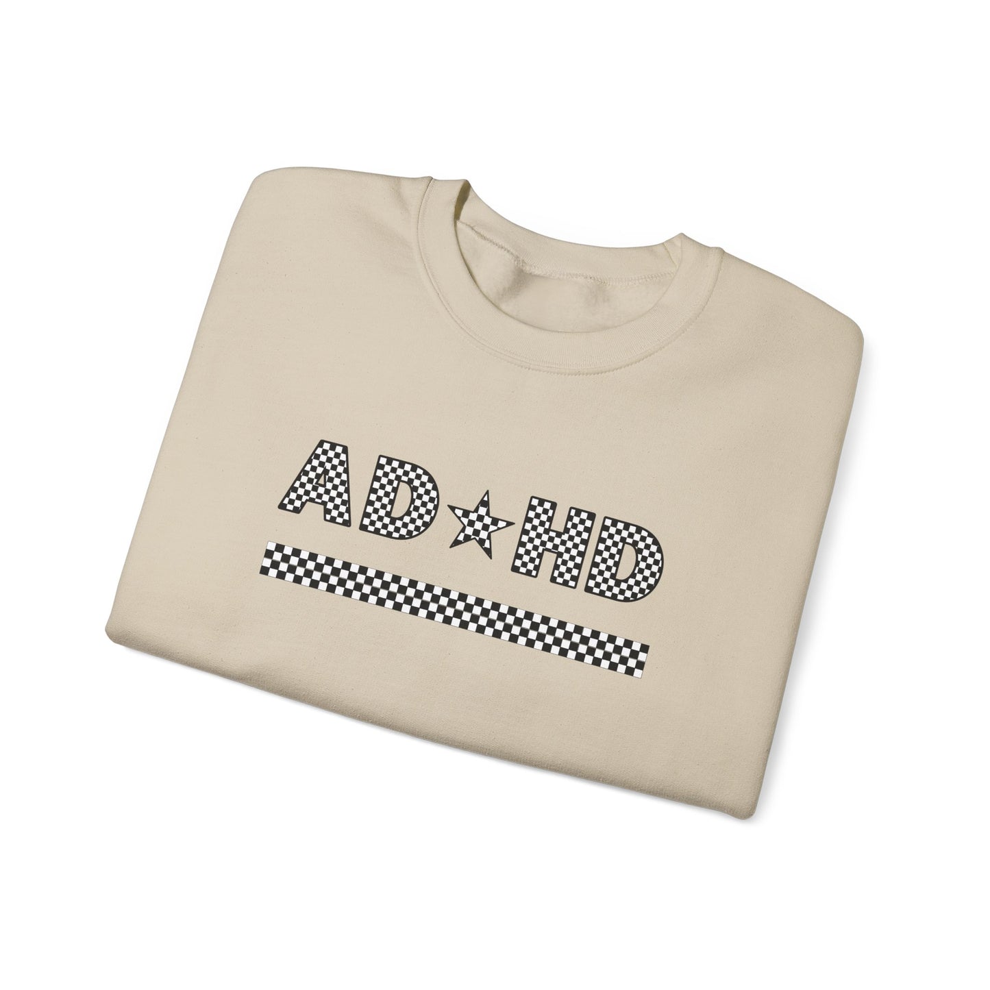 ADHD Star Checkered Crewneck Sweatshirt