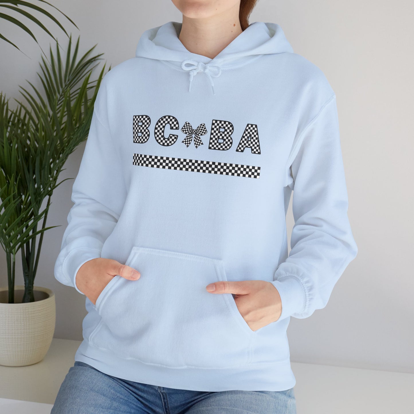 BCBA Bow Checkered Hooded Sweatshirt