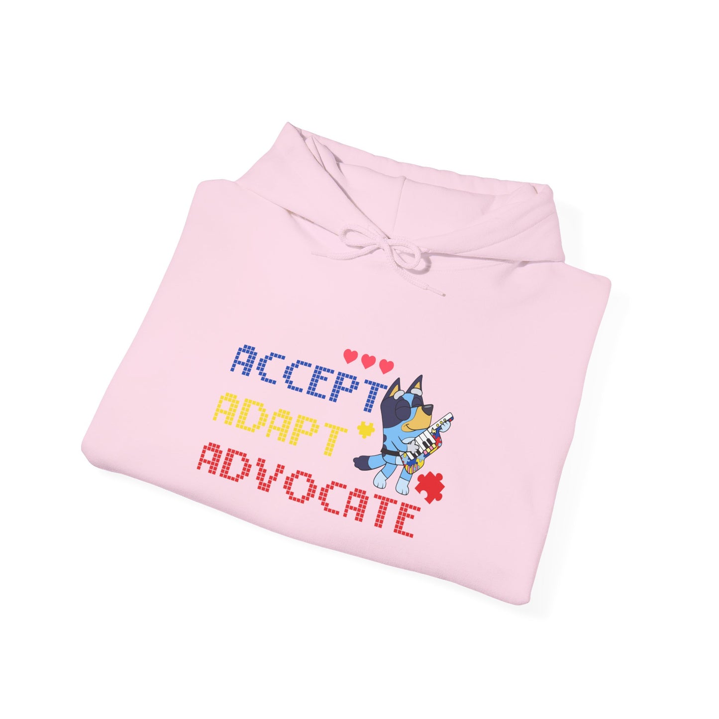 Adopt Advocate Hoodie — "Accept Adapt Advocate" Rescue Dog Paw Print Sweatshirt