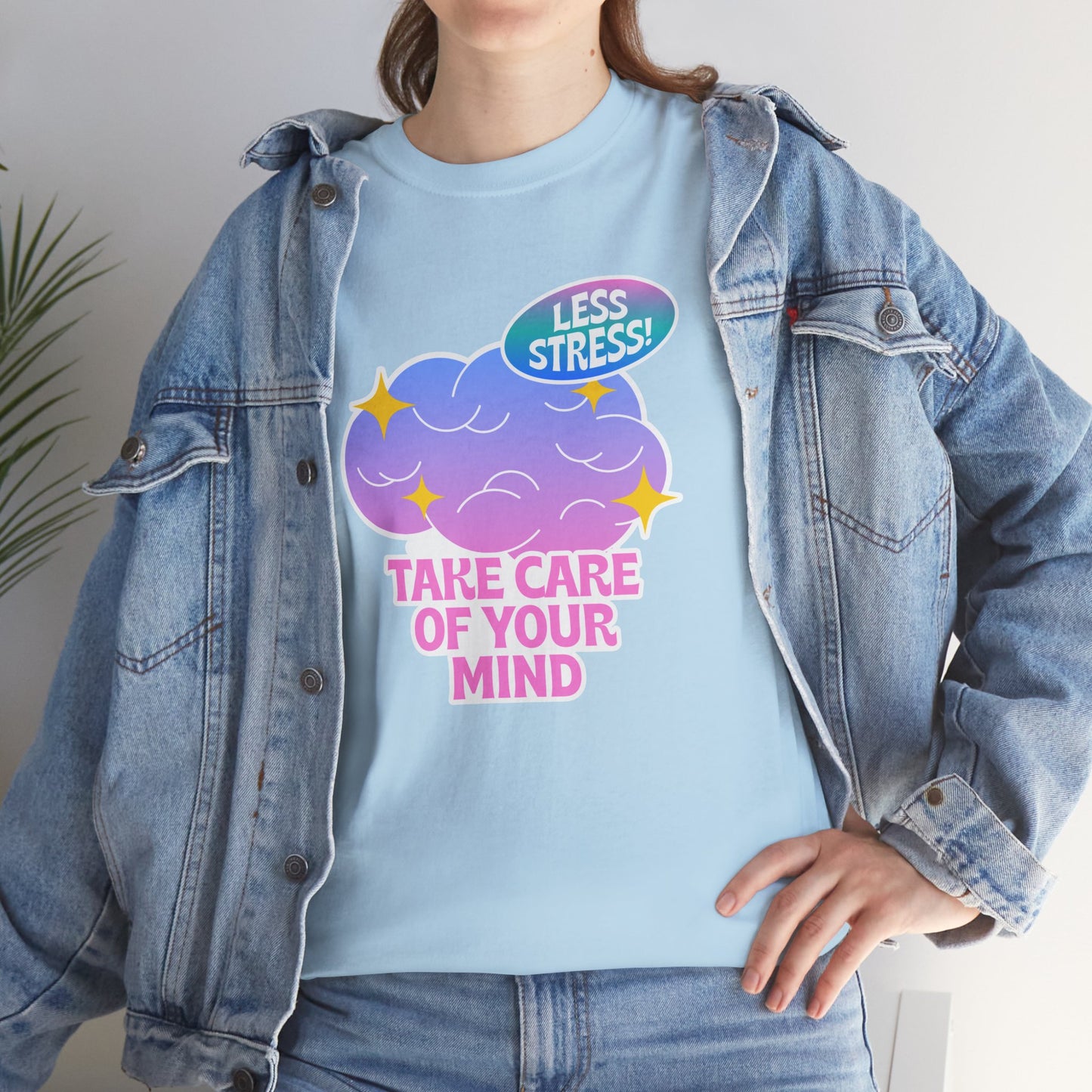 Stress Relief Unisex Cotton Tee - Take Care of Your Mind