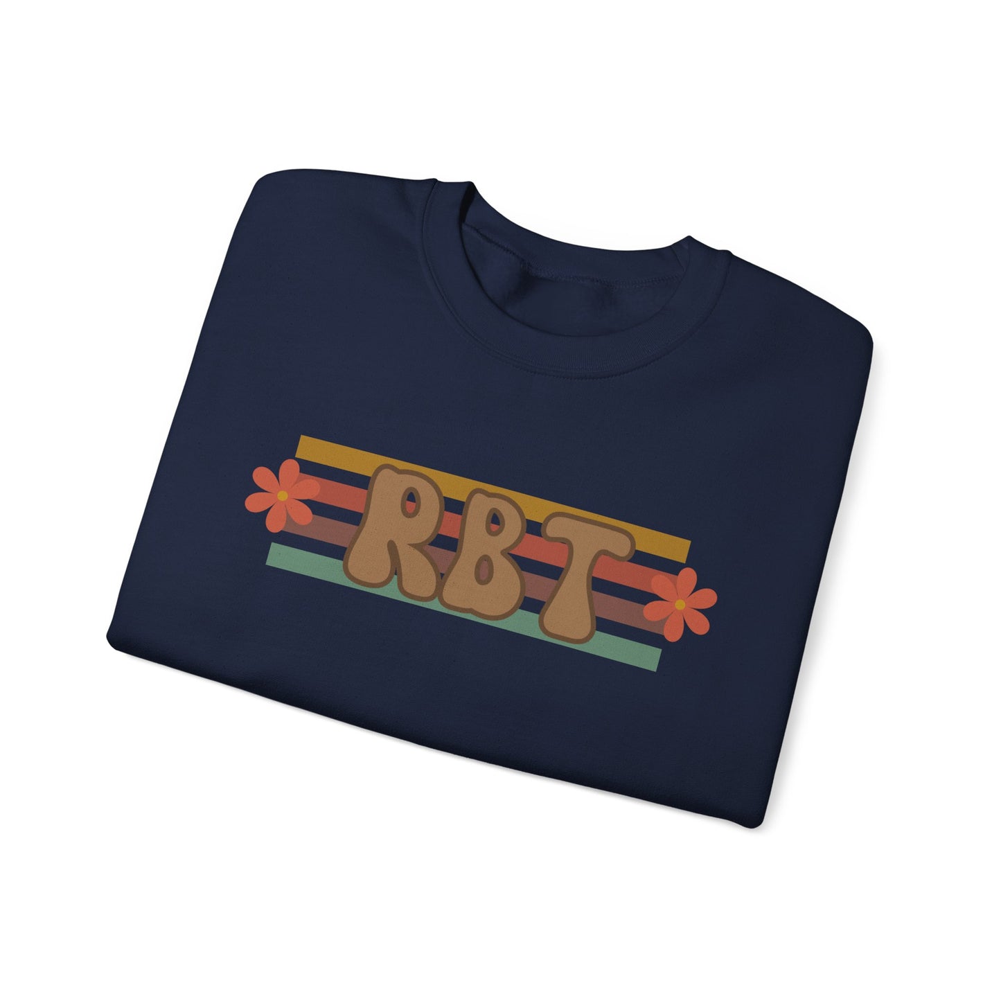 Retro RBT Floral Stripe Crewneck Sweatshirt