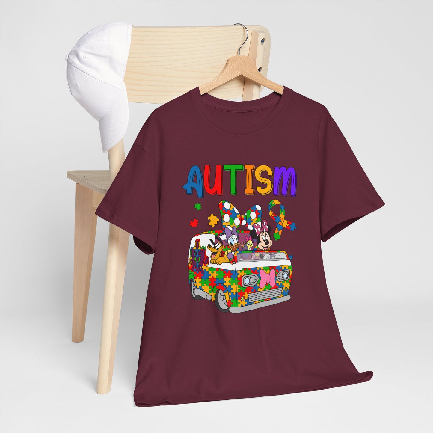 Autism Awareness Puzzle Van T-Shirt — Colorful Support Tee