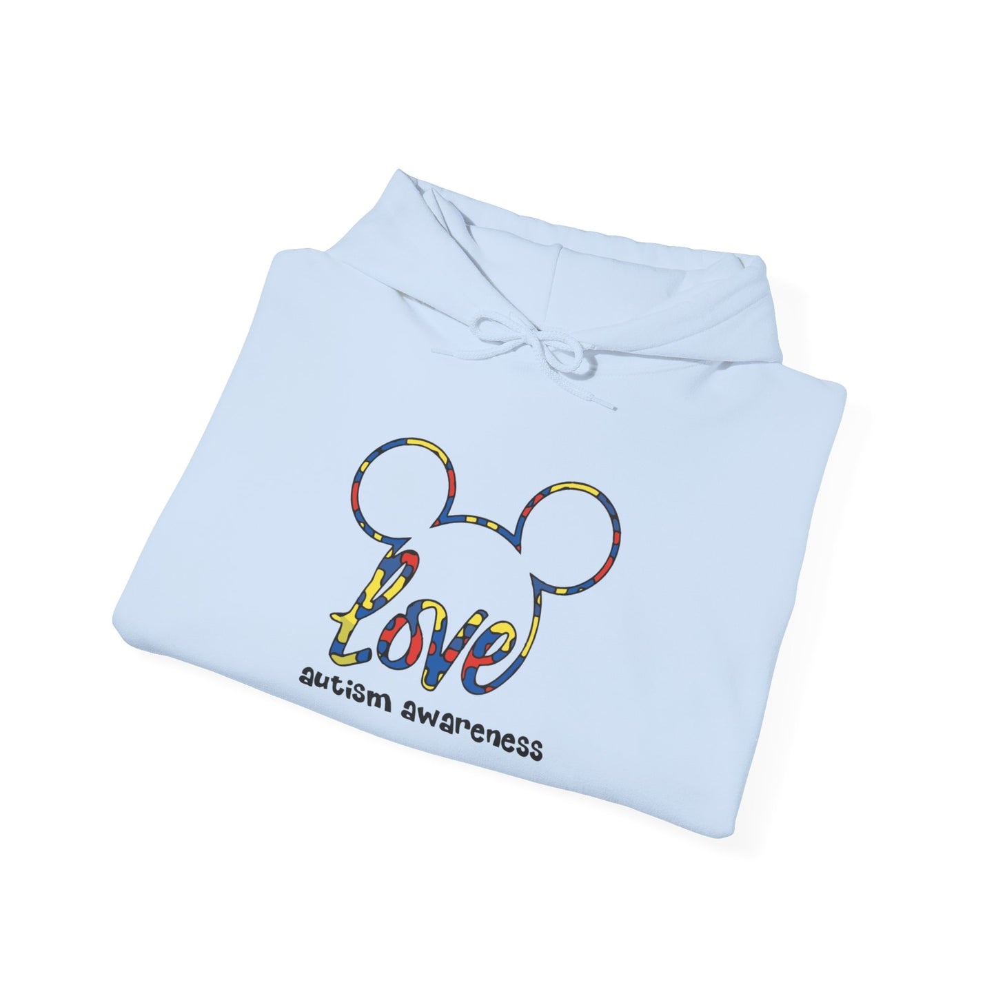 Autism Awareness Love Hoodie — Rainbow Puzzle Mickey Ears