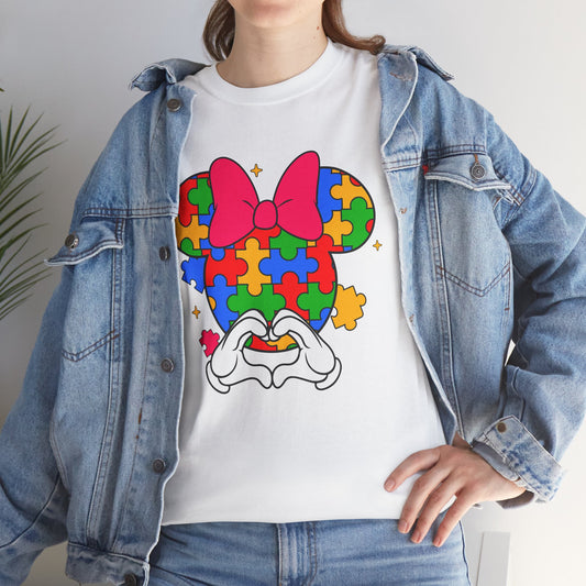 Autism Awareness Puzzle Minnie T-Shirt