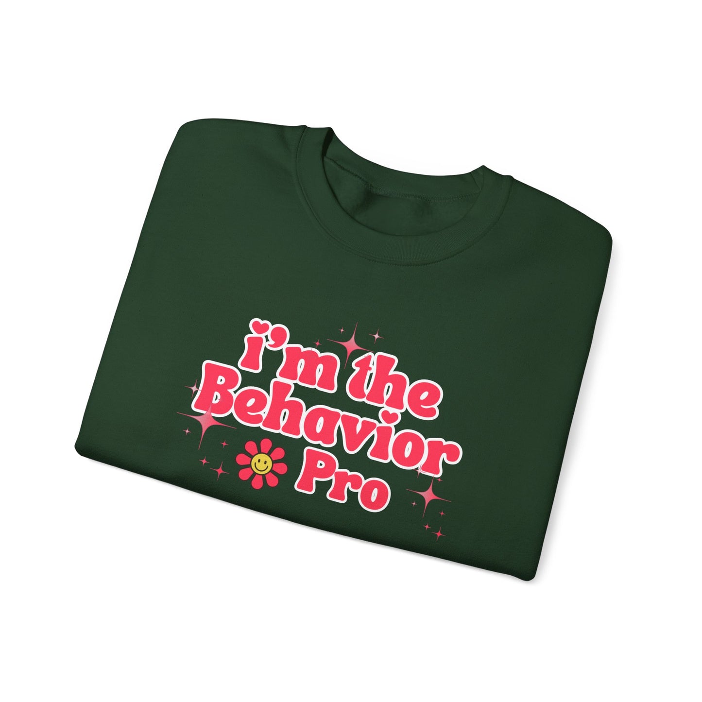 Behavior Pro Crewneck Sweatshirt — "I'm the Behavior Pro" Retro Floral