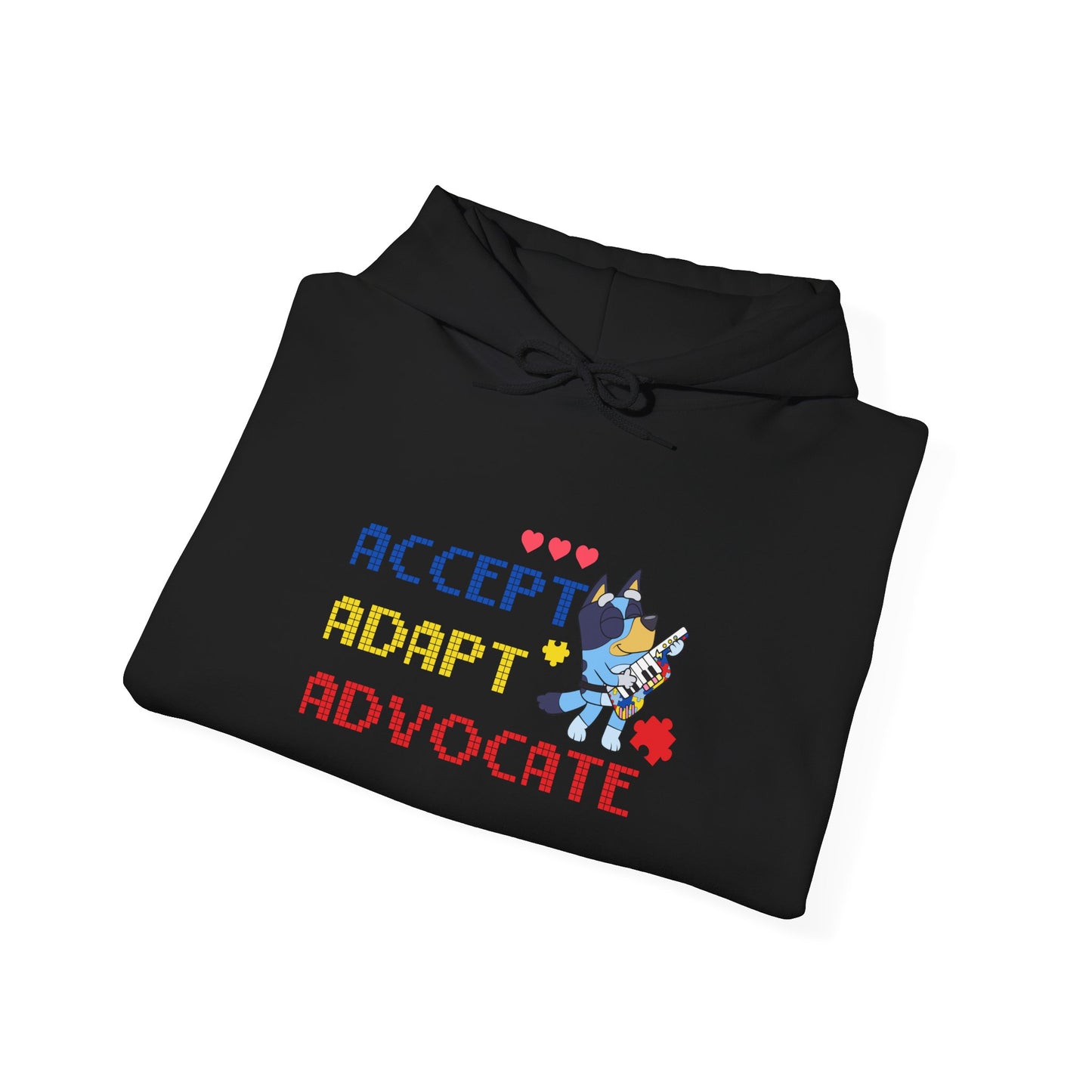 Adopt Advocate Hoodie — "Accept Adapt Advocate" Rescue Dog Paw Print Sweatshirt