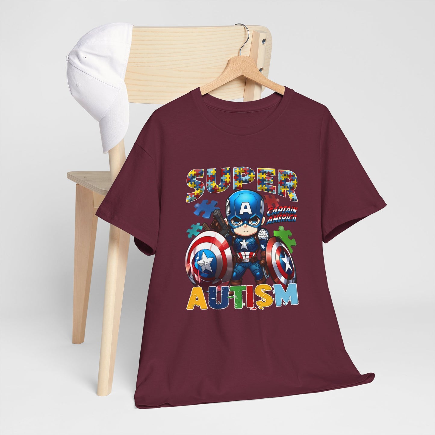 Autism Superhero T-Shirt — "Super Autism" Captain Hero Tee for Kids & Supporters
