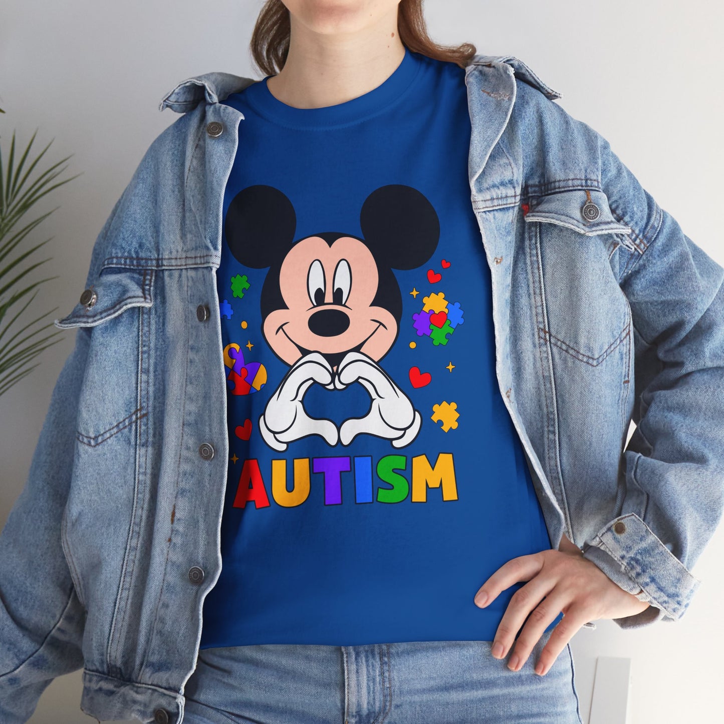 Autism Awareness T-Shirt — Colorful Puzzle Heart Design