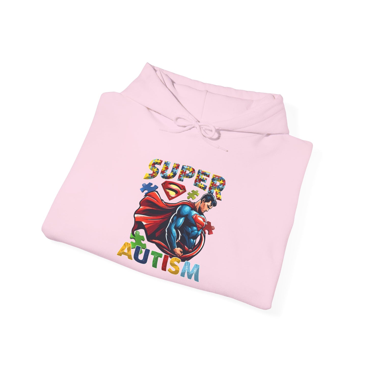 Autism Superhero Hoodie — "Super Autism" Colorful Awareness Pullover