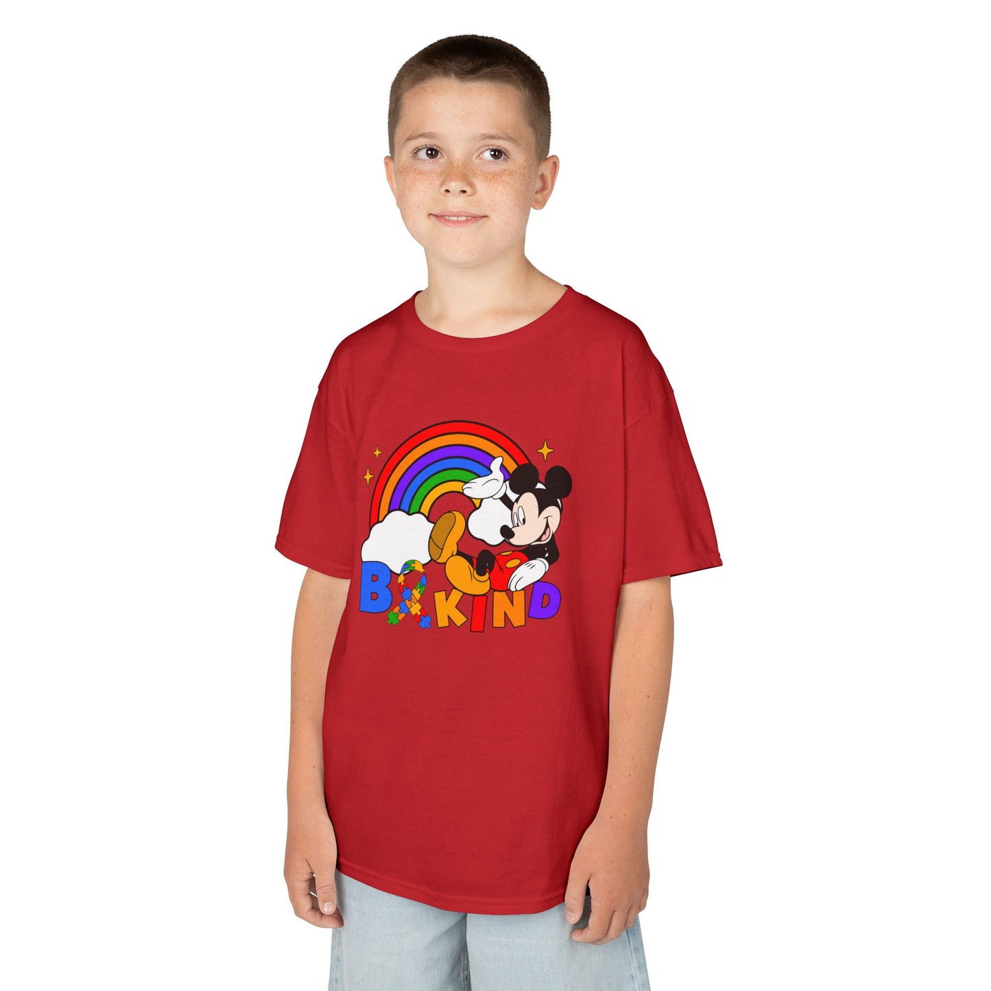 Kids Tee — Be Kind Rainbow Character Design