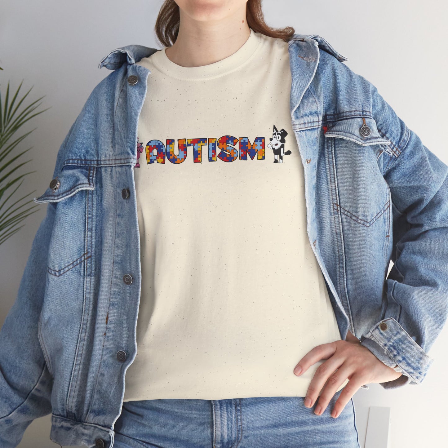 Autism Awareness Puzzle-Pattern T-Shirt