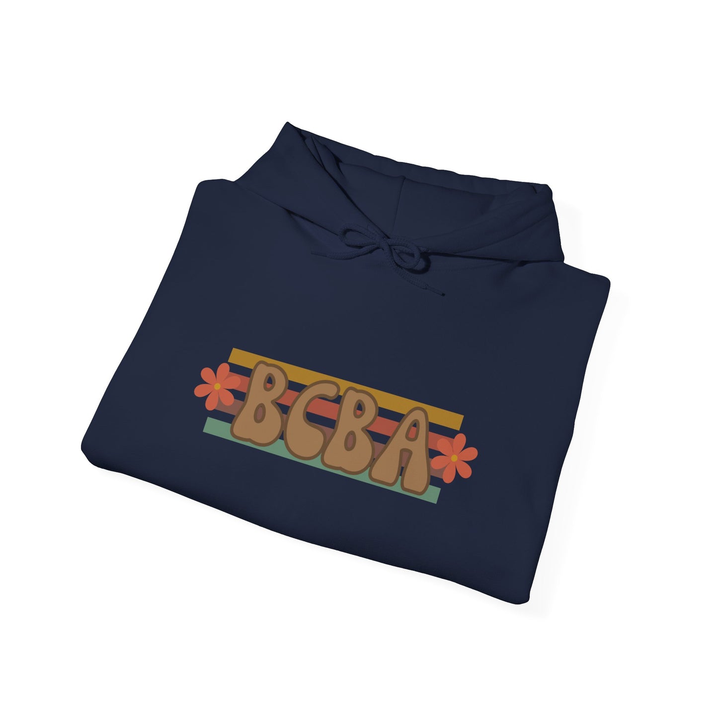 BCBA Retro Block Logo Hoodie — Behavioral Therapist Gift