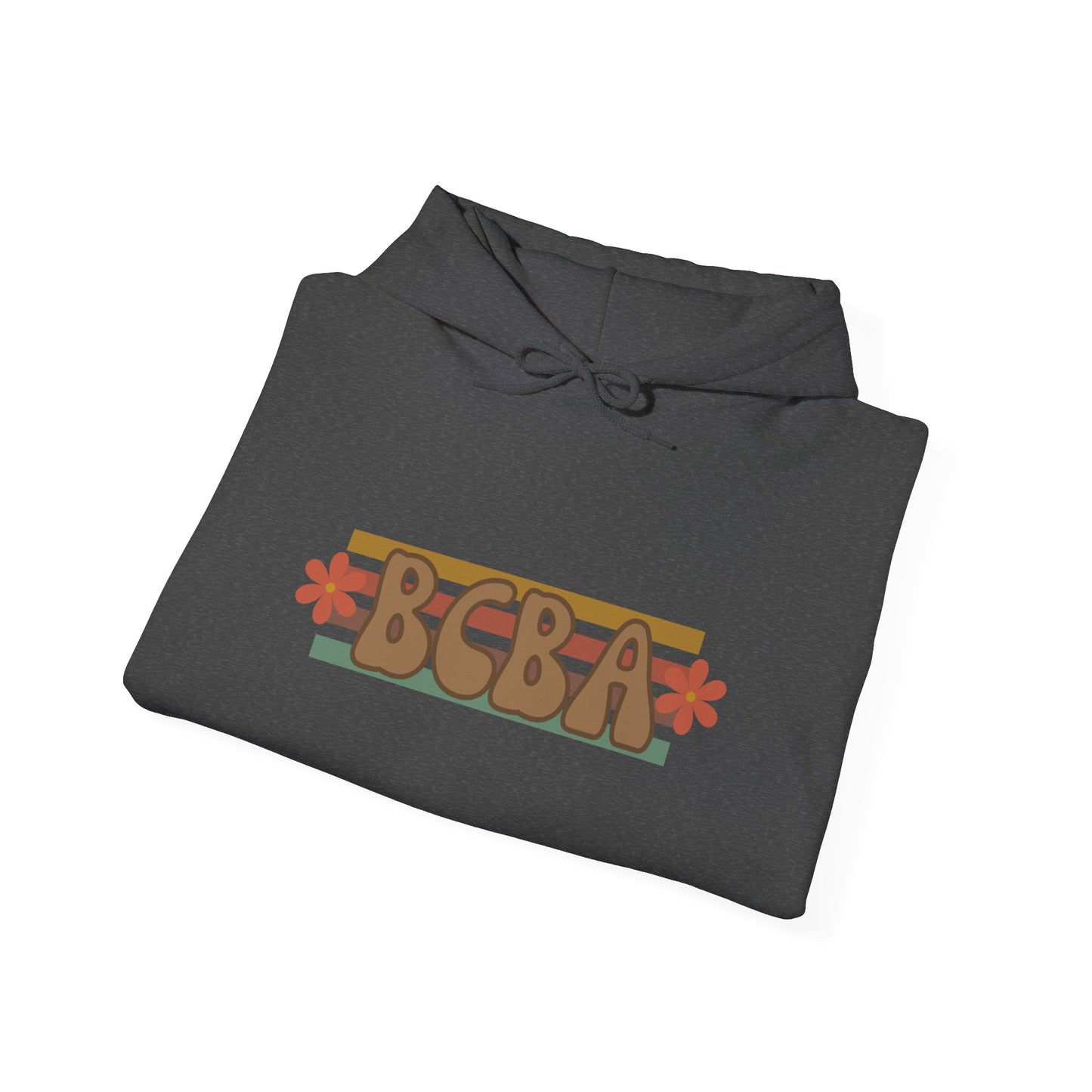 BCBA Retro Block Logo Hoodie — Behavioral Therapist Gift