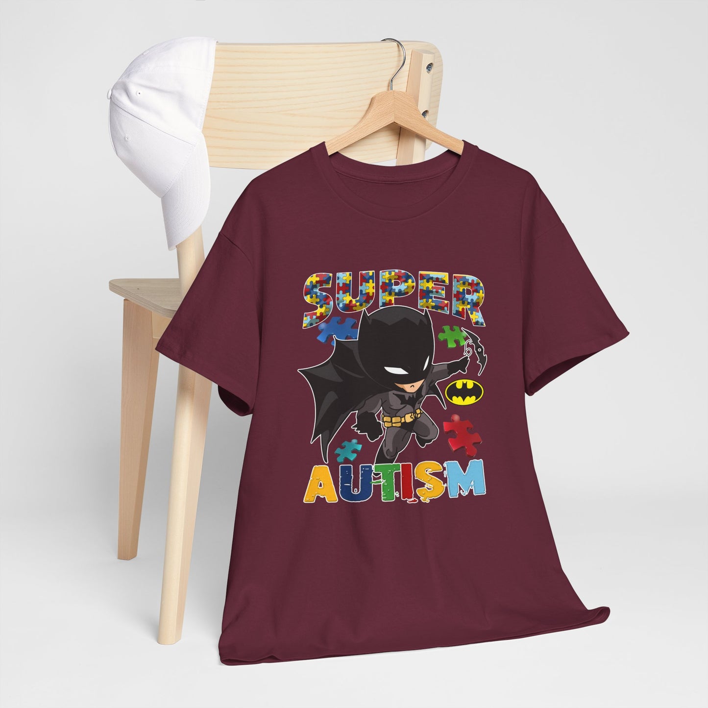 Super Autism T-Shirt — Kids' Puzzle-Heart Hero Tee for Autism Awareness