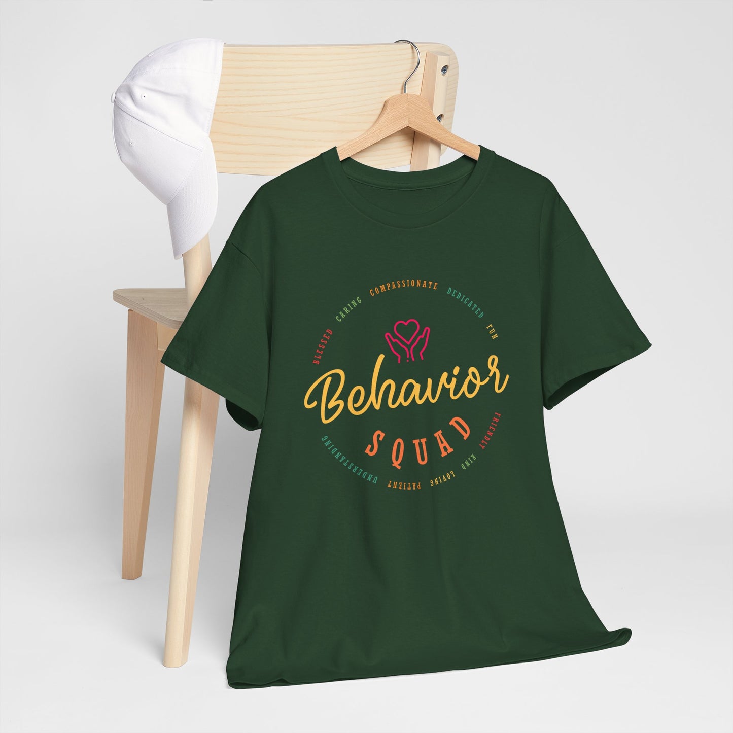 Behavior Squad T-Shirt — Pastel Heart Crew Tee for Teachers & Counselors