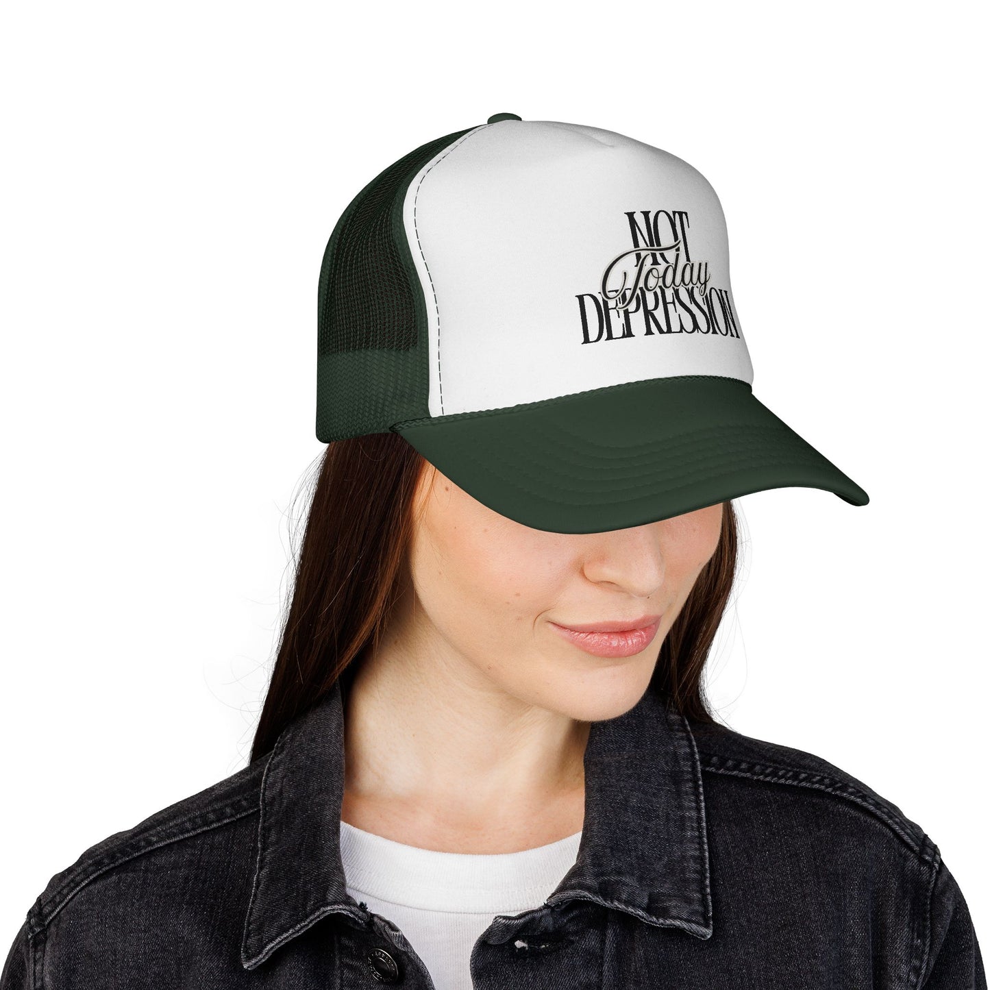 Trucker Cap — "Not Today Depression" Embroidered Mental Health Awareness Hat