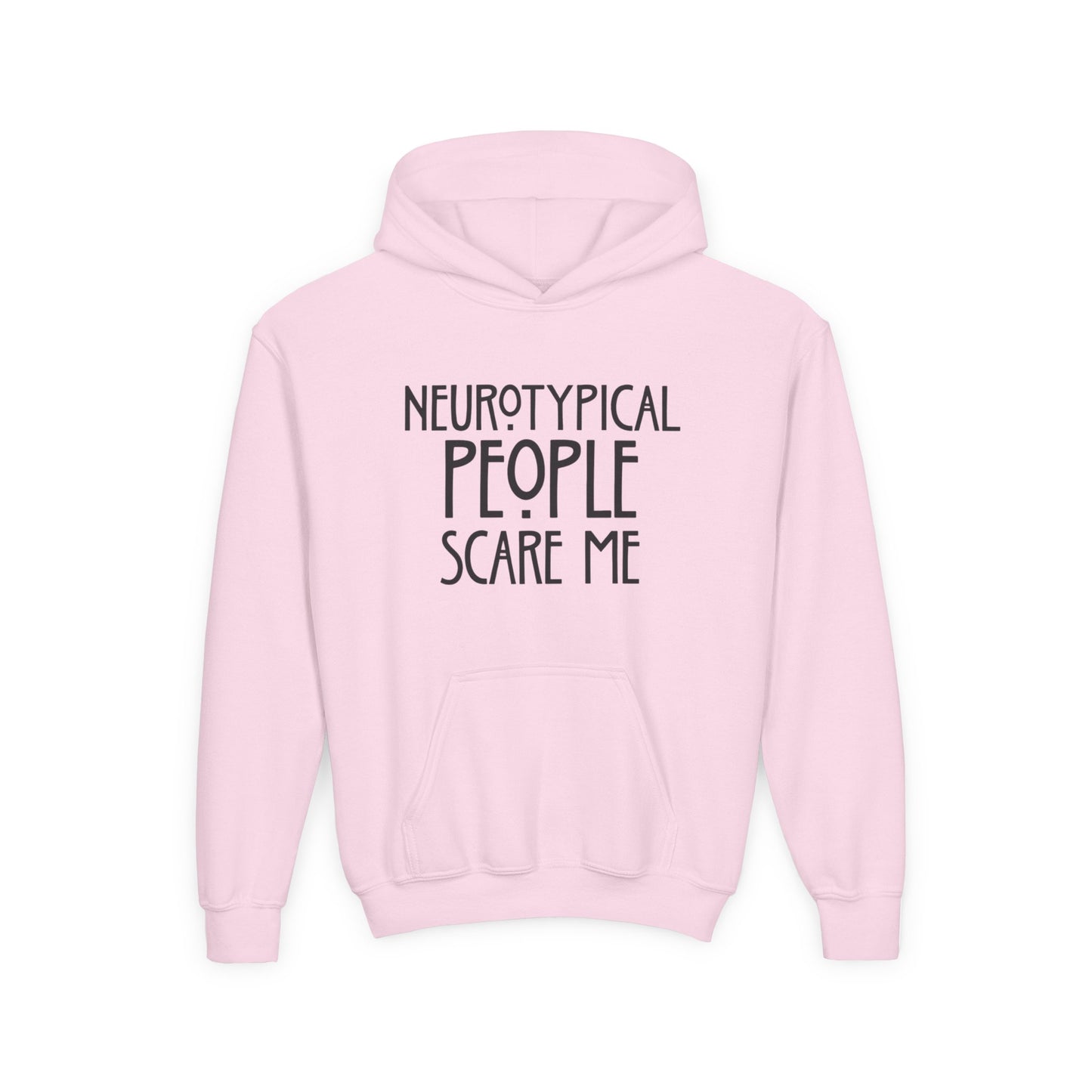 Youth Hoodie - "Neurotypical People Scare Me" Autism Awareness Pullover