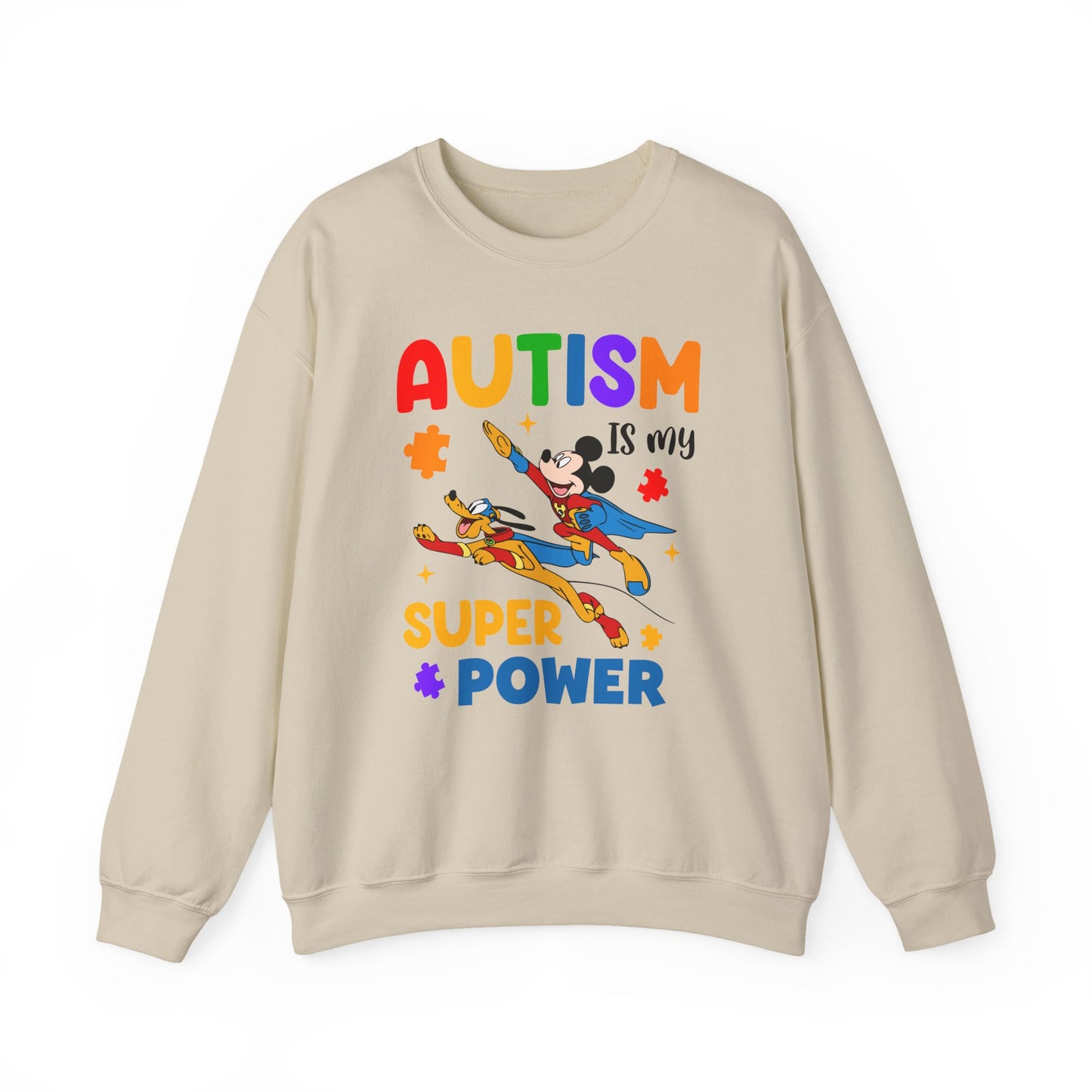 Autism Is My Superpower Crewneck Sweatshirt