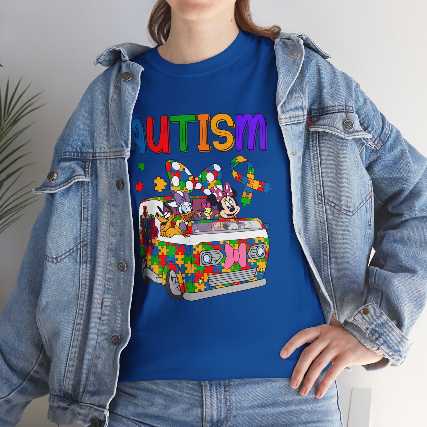 Autism Awareness Puzzle Van T-Shirt — Colorful Support Tee