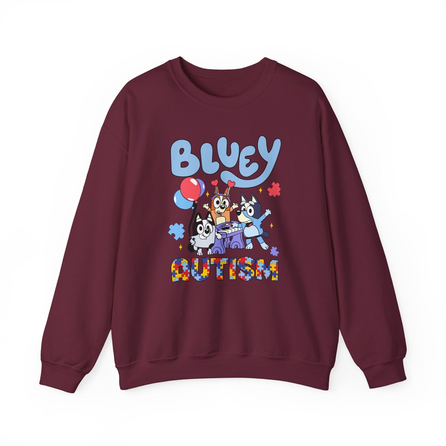 Bluey Autism Crewneck Sweatshirt — Kids & Family Awareness Pullover