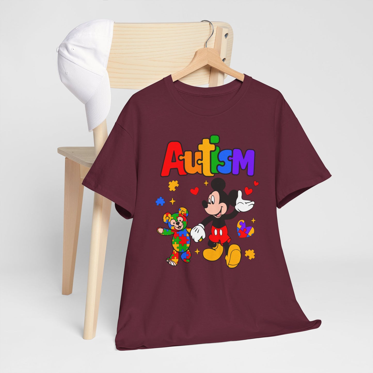 Autism Awareness T-Shirt — Colorful Puzzle Heart Design