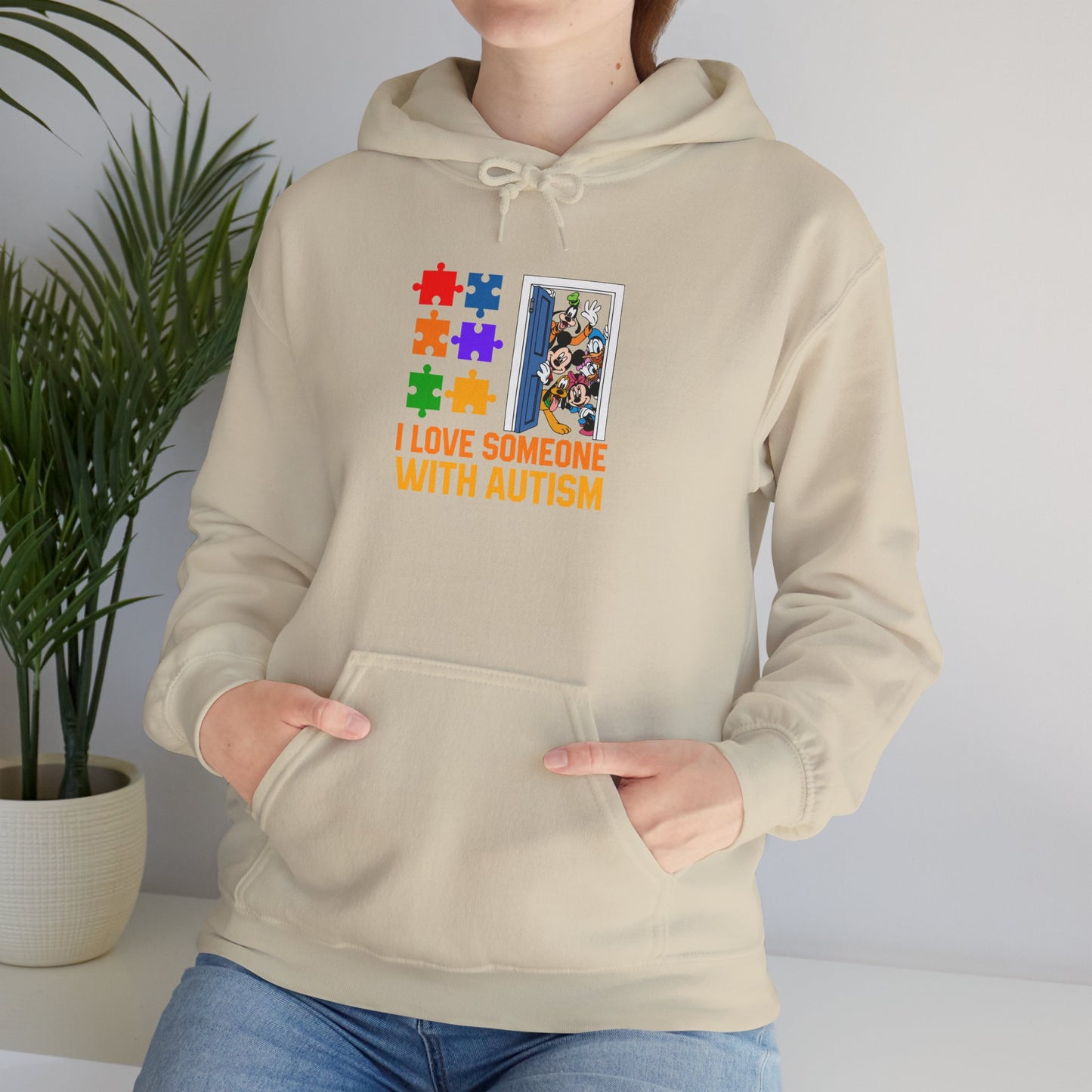 I Love Someone With Autism Hoodie — Puzzle Heart Awareness Sweatshirt