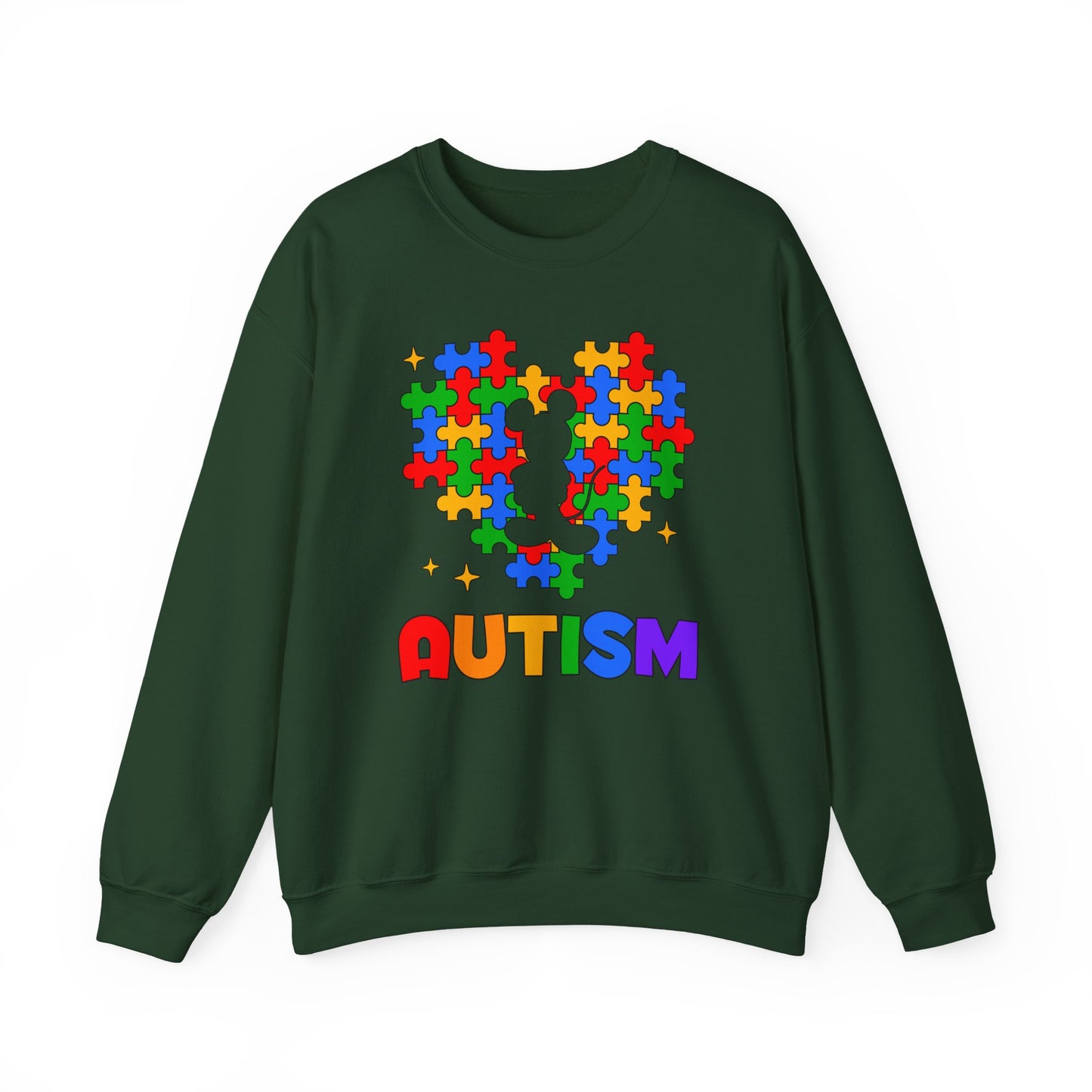 Autism Puzzle Heart Crewneck Sweatshirt