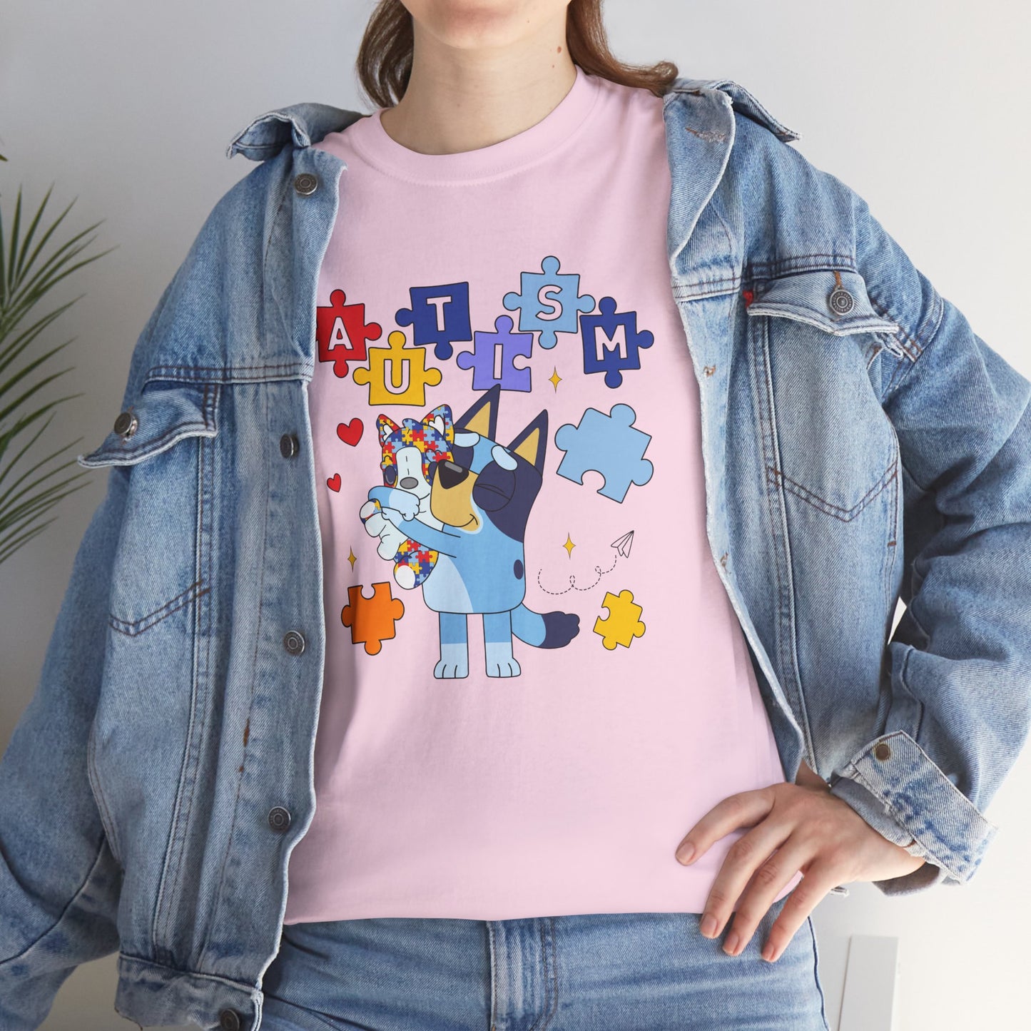 Autism Awareness Puzzle Puppy T-Shirt — Cute Supportive Autism Design