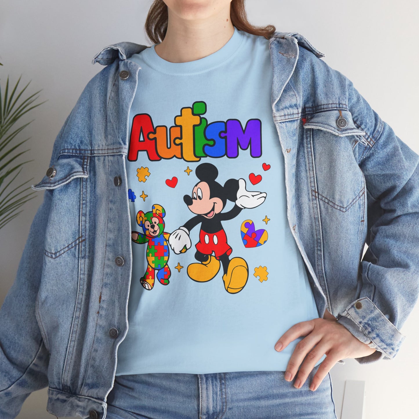 Autism Awareness T-Shirt — Colorful Puzzle Heart Design